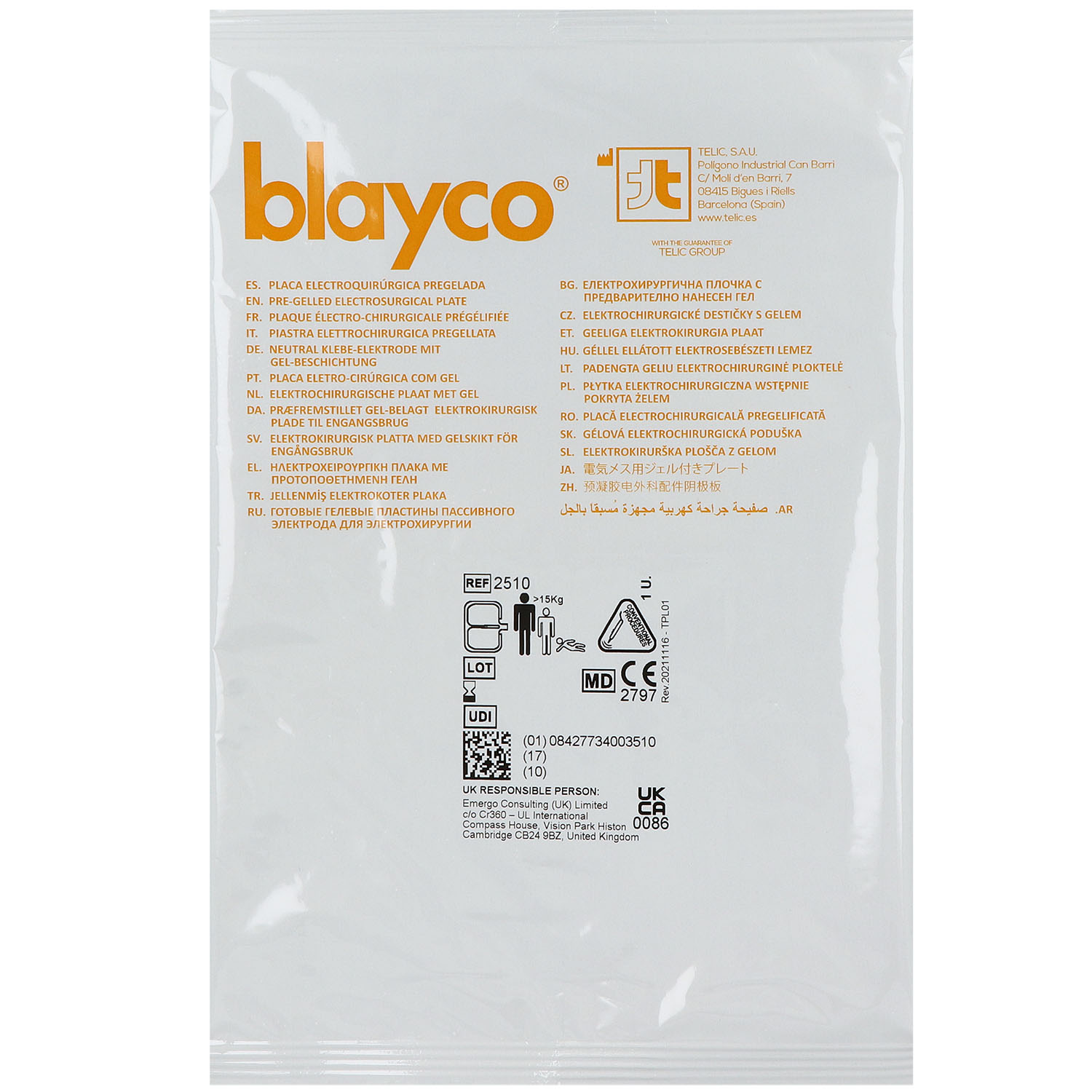 Blayco für Erwachsene Neutral-Elektroden, Dual, Original 2510