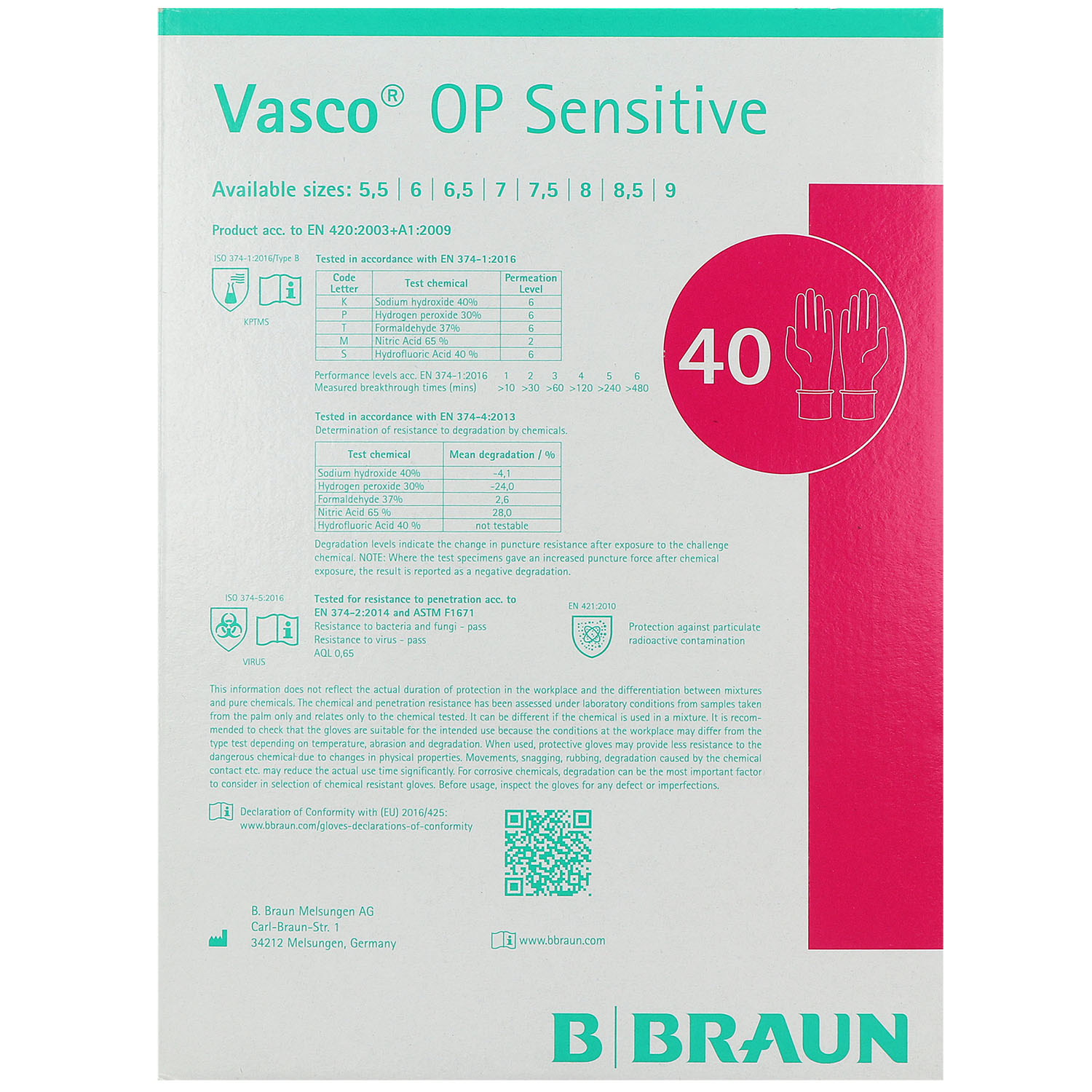 Vasco OP Sensitive, OP-Handschuhe, steril