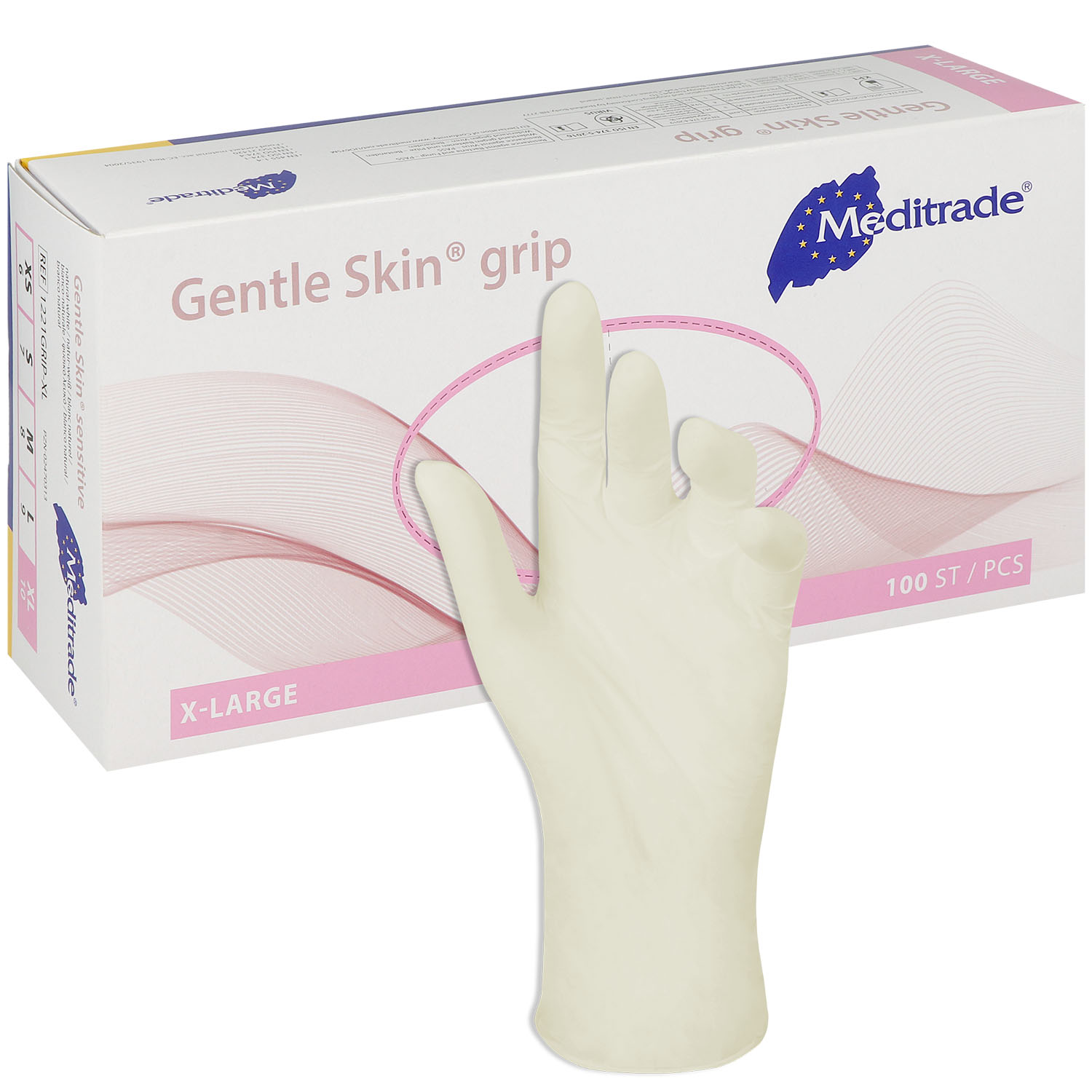 Gentle Skin® grip Latexhandschuh unsteril puderfrei Gentle Skin® grip Latexhandschuh unsteril puderfrei