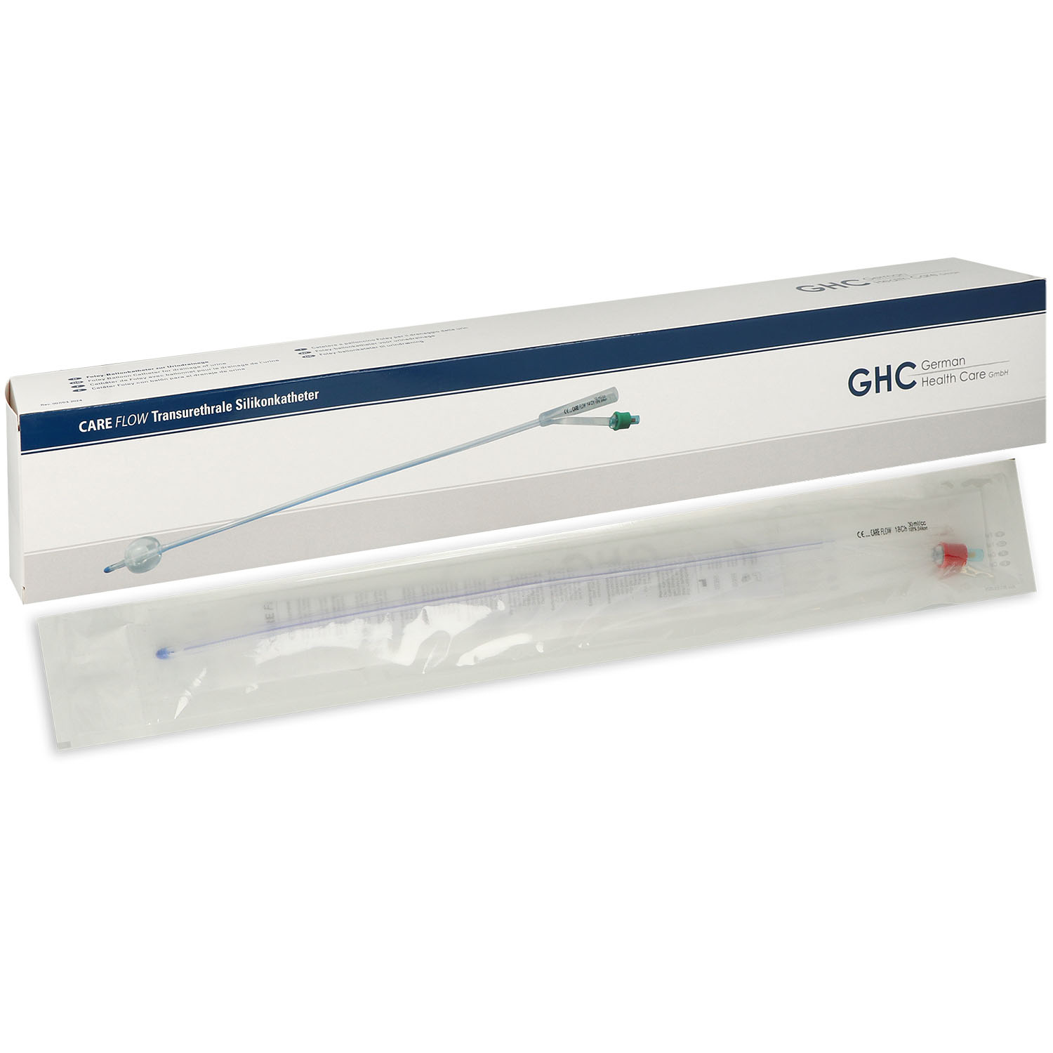 Care Flow Transurethraler 2-Wege Silikonballonkatheter mit Nelatonspritze