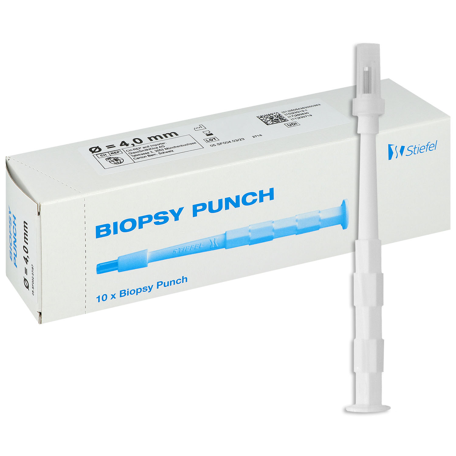 Stiefel Biopsy Punch Hautstanze 4 mm - 10 Stück