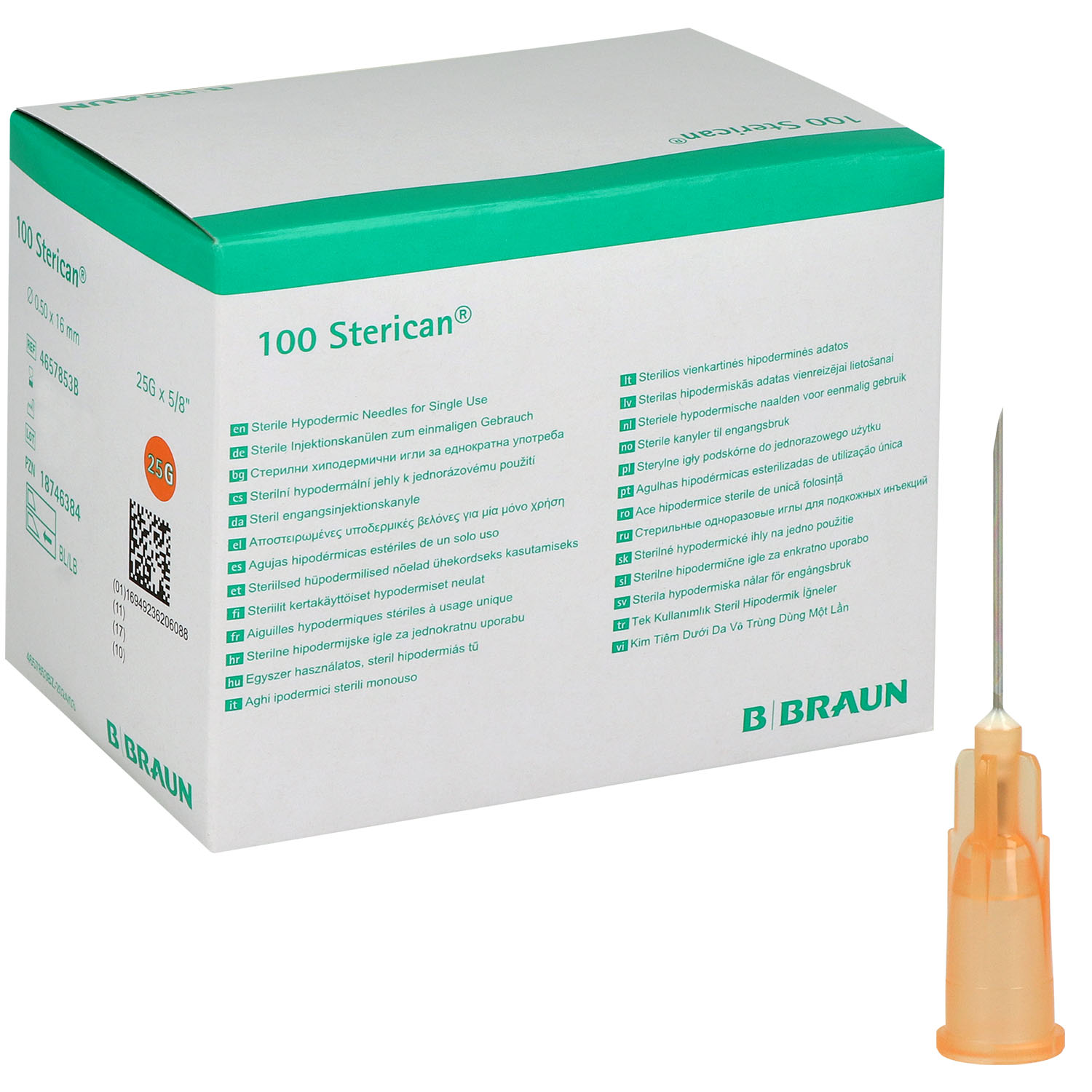 Sterican 25G orange 0.50x16mm - 100 Stück