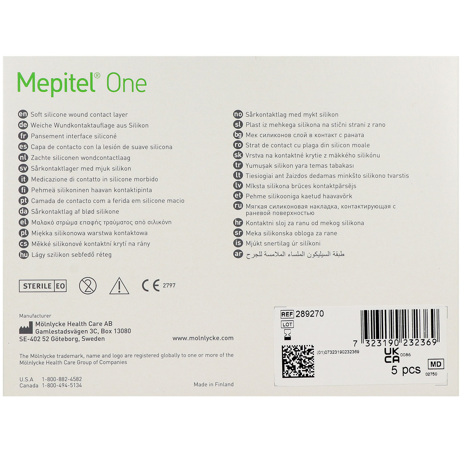 Mepitel One Silikon Netzverband mit Abziehhilfe