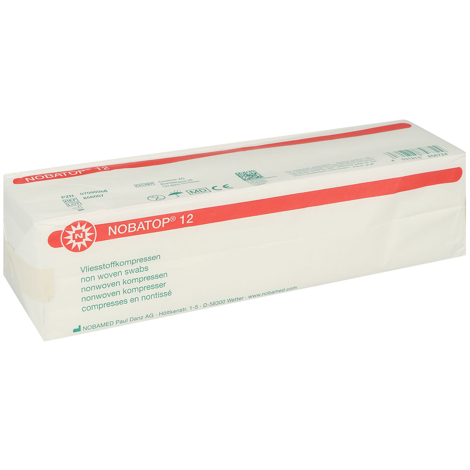 Nobatop 12 Vlieskompressen 7.5 x 7.5 cm - 200 St. 6-fach