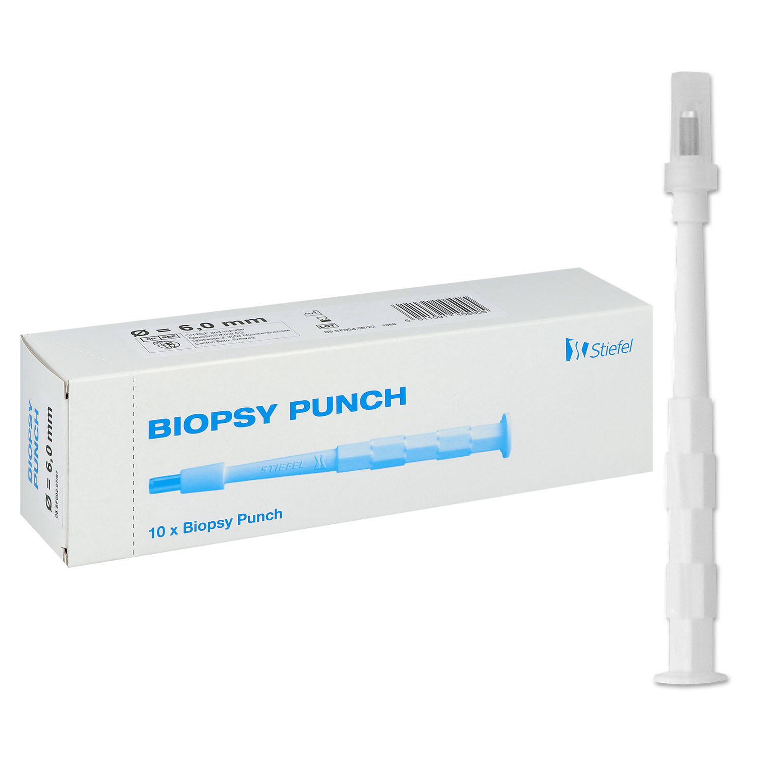 Stiefel Biopsy Punch Hautstanze 6 mm - 10 Stück