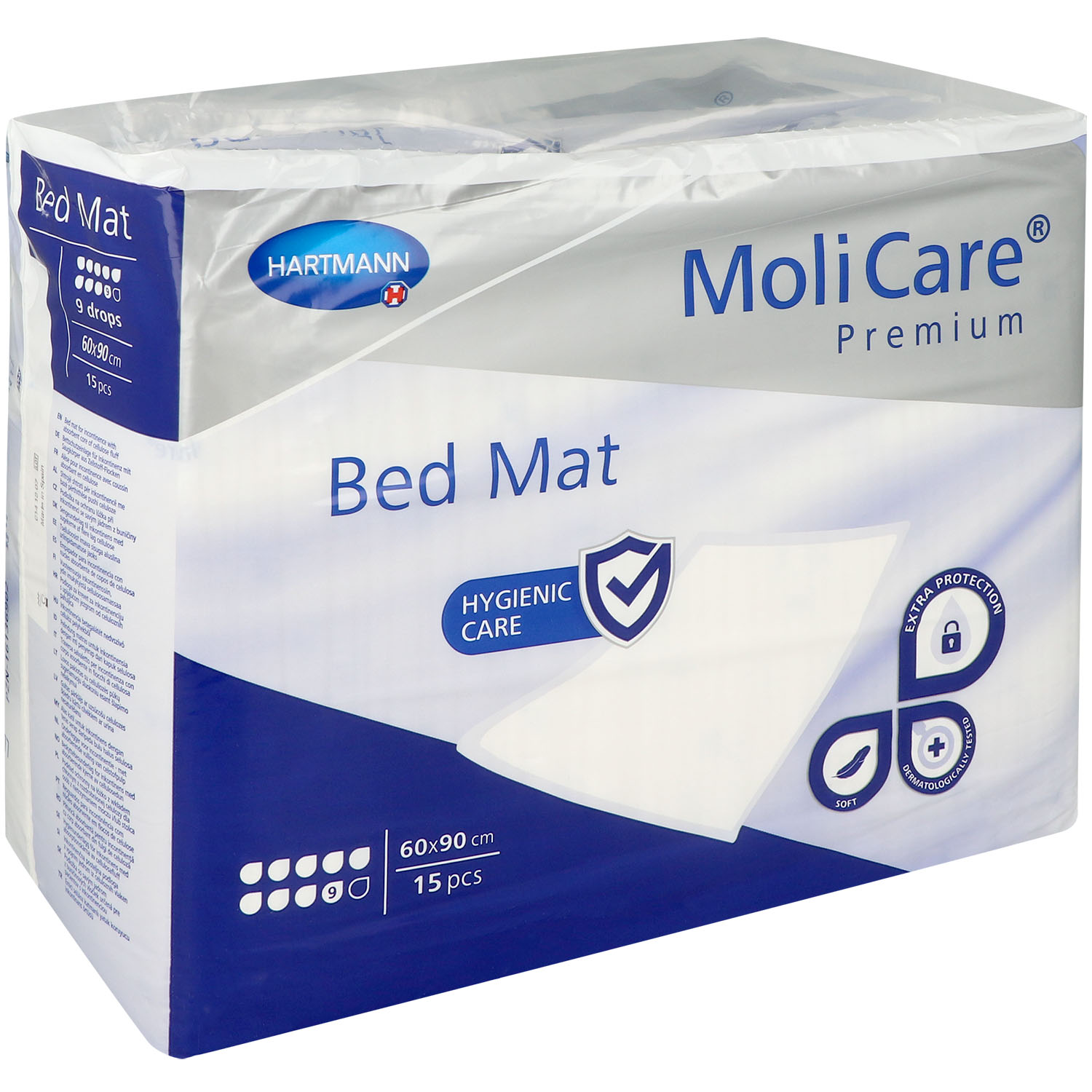 MoliCare Premium Bed Mat 9 Tropfen 60 x 90 cm - 15 Stück