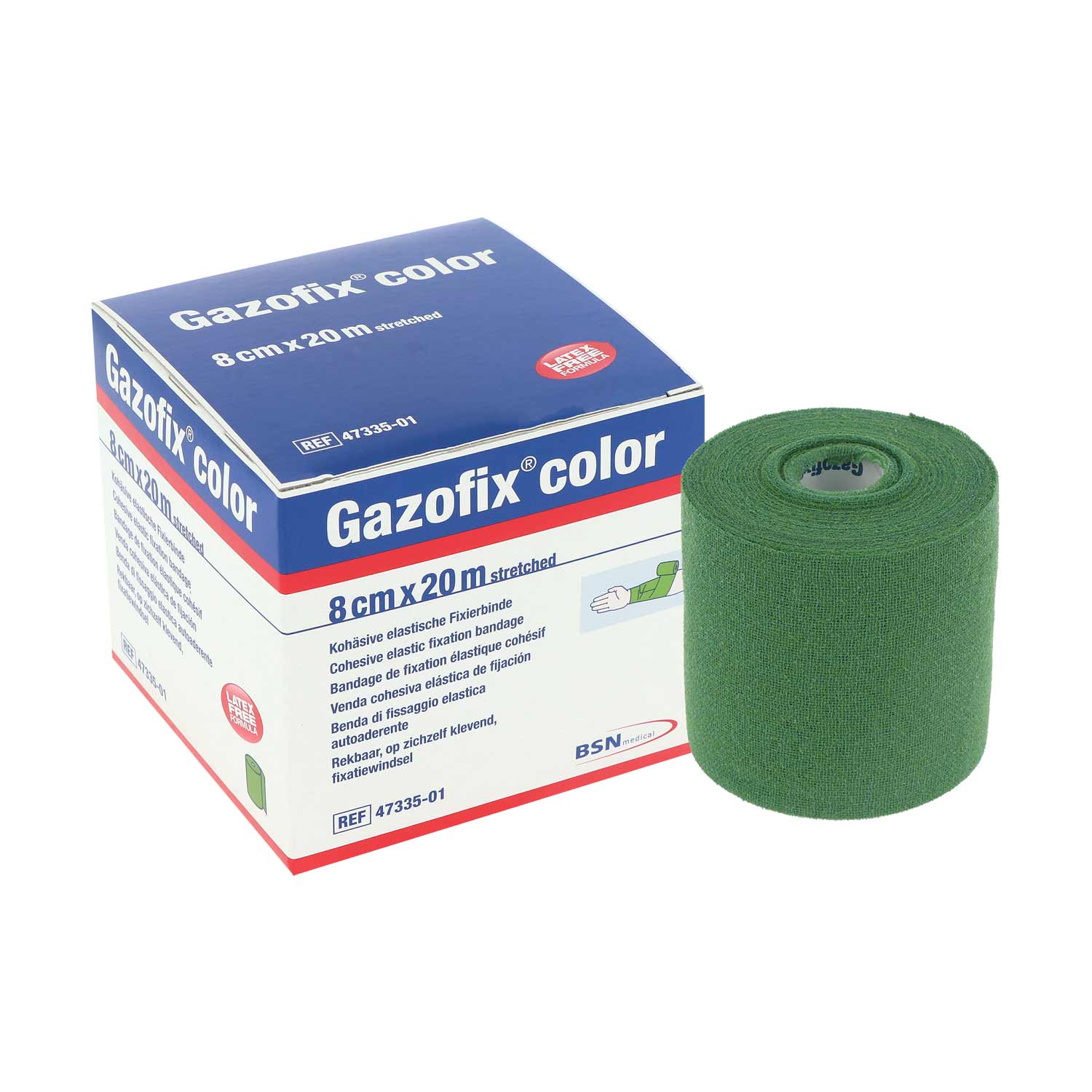 Gazofix color 8 cm x 20 m - 1 St. (grün)