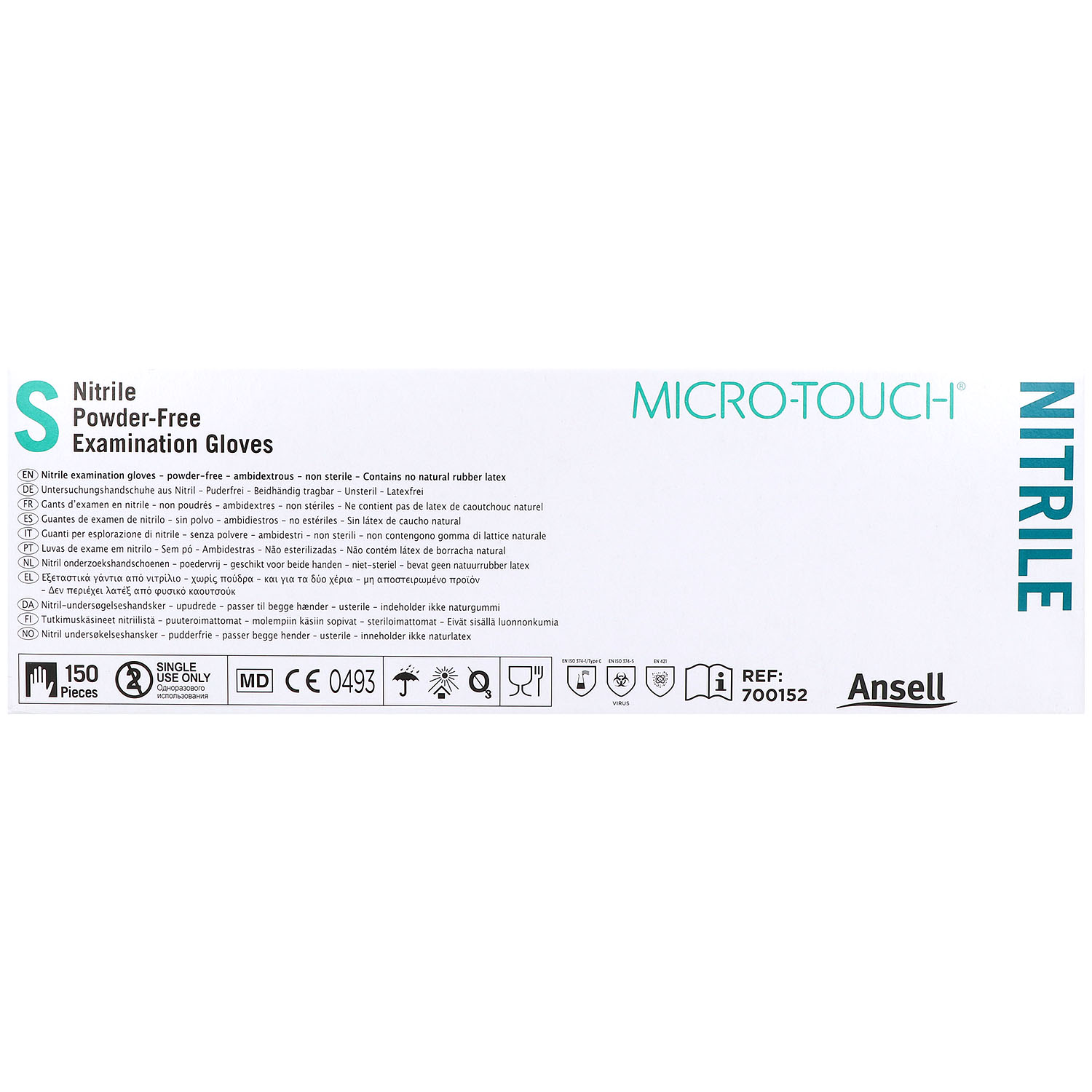 Ansell Micro Touch Nitril Handschuh weiß