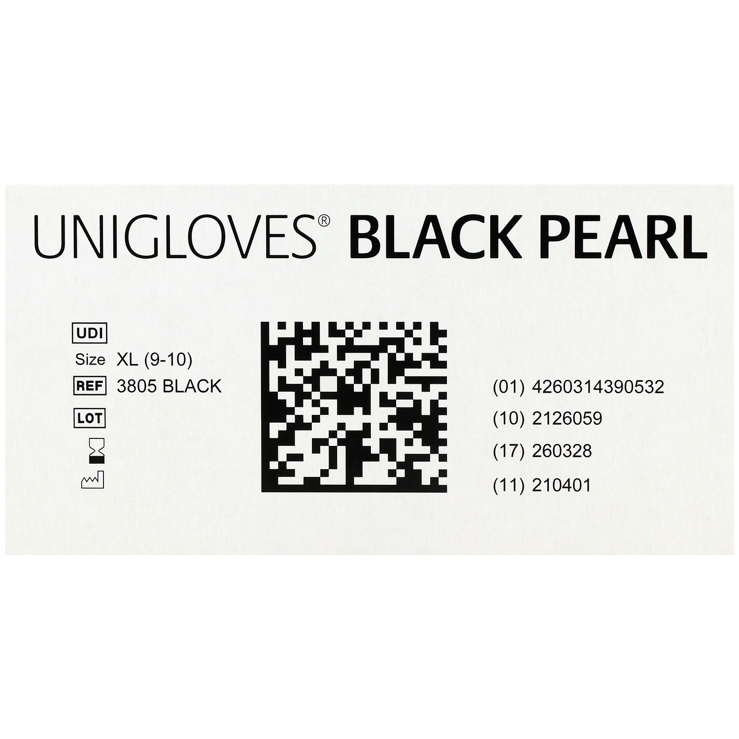 Unigloves BLACK PEARL Nitrilhandschuhe, puderfrei, schwarz