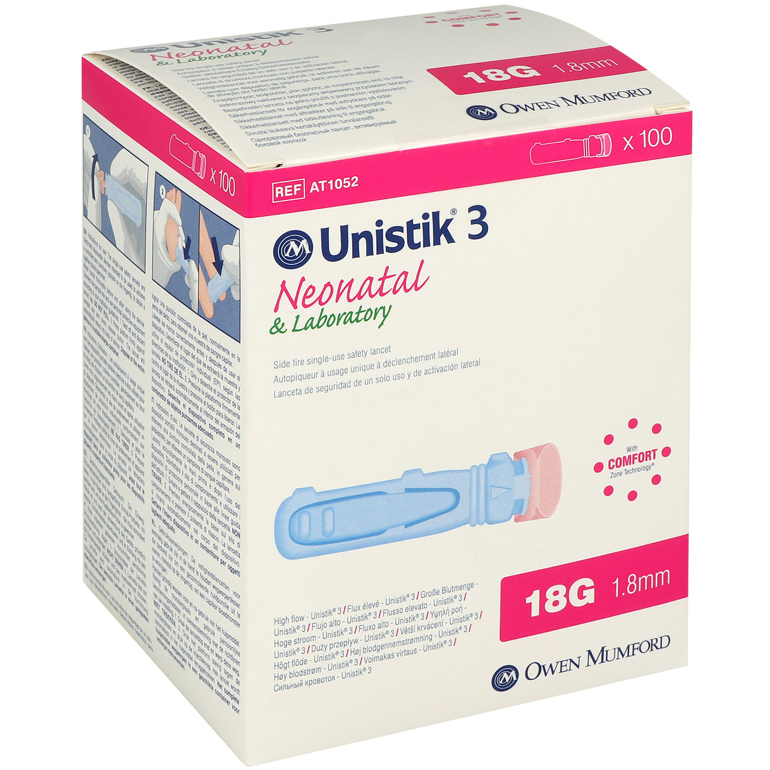 Unistik 3 Sicherheitsblutlanzetten Neonatal - Einstichtiefe 1.8 mm