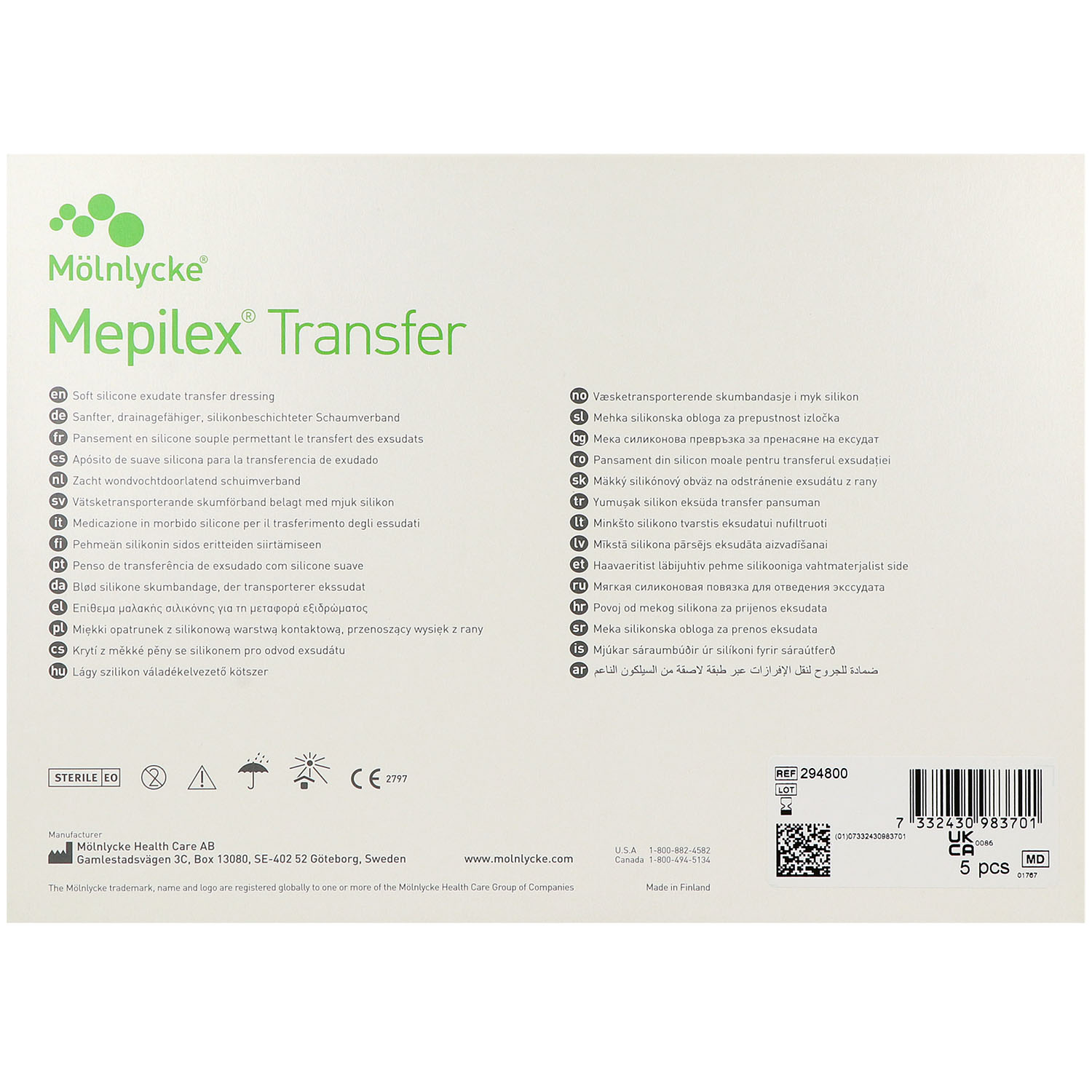 Mepilex Transfer Schaumverband, steril Mepilex Transfer Schaumverband, steril