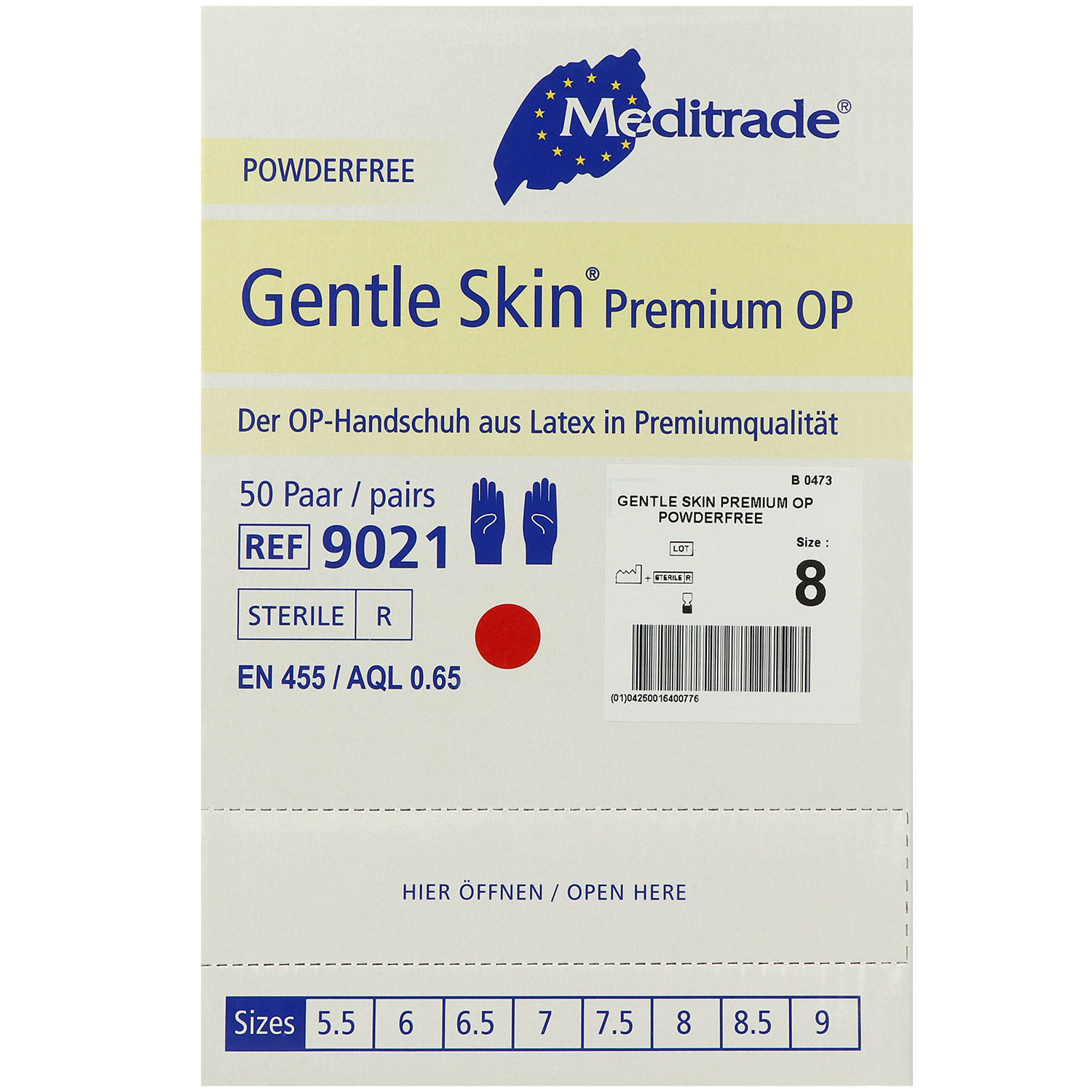 Gentle Skin Premium OP-Handschuhe Latex puderfrei steril,