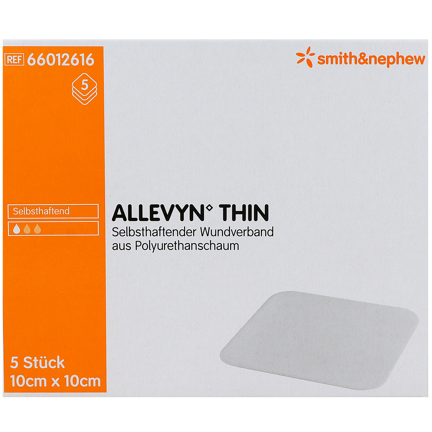 ALLEVYN Thin 10 x 10 cm (5 St.) Schaumverband