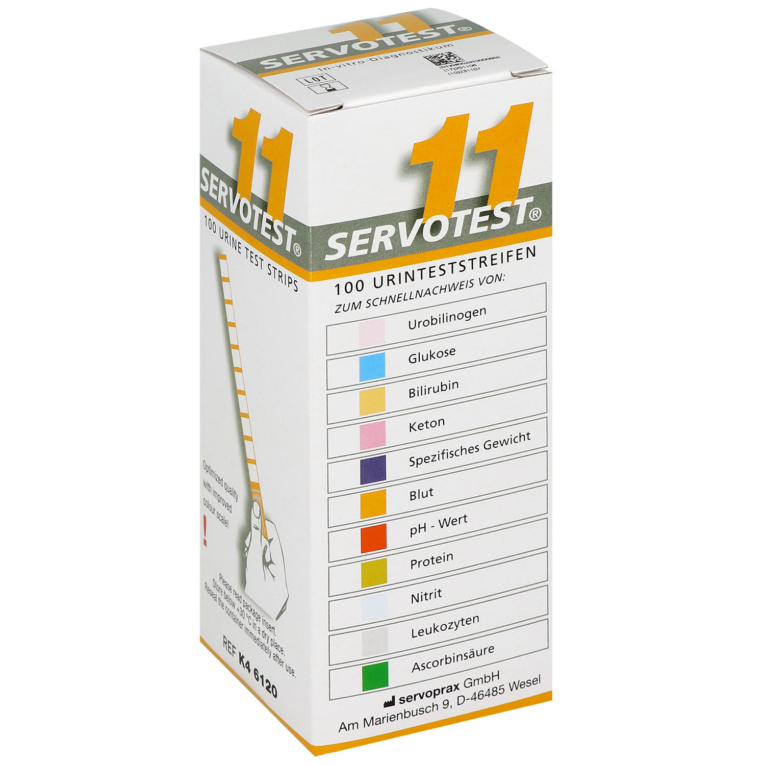 Servotest Urinteststreifen Typ 11 - 100 Stück