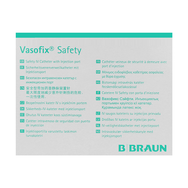 Vasofix Safety, Sicherheitsvenenverweilkanüle mit Zuspritzport