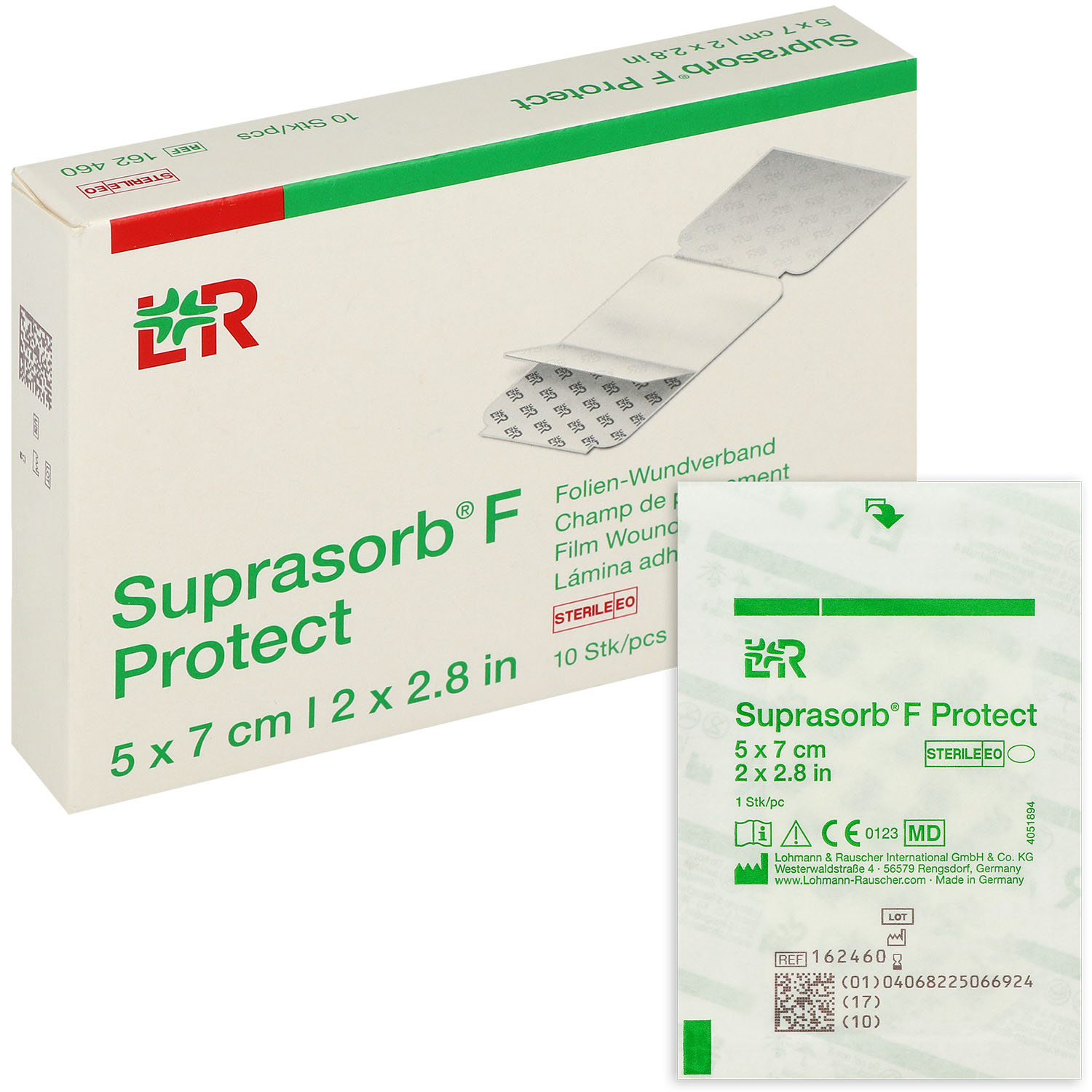 Suprasorb F Protect Folien Wundverband, steril 5 x 7 cm - 10 St.