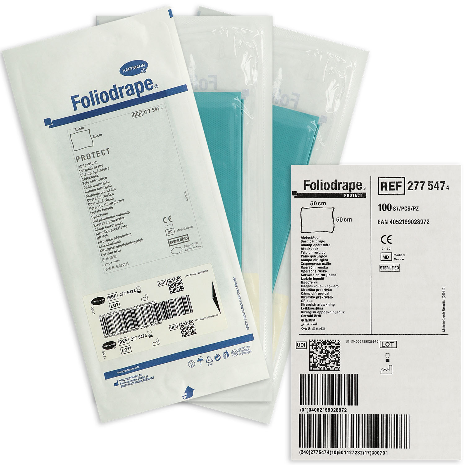 Foliodrape Protect Abdecktücher steril einzeln verpackt Foliodrape Protect Abdecktücher steril einzeln verpackt