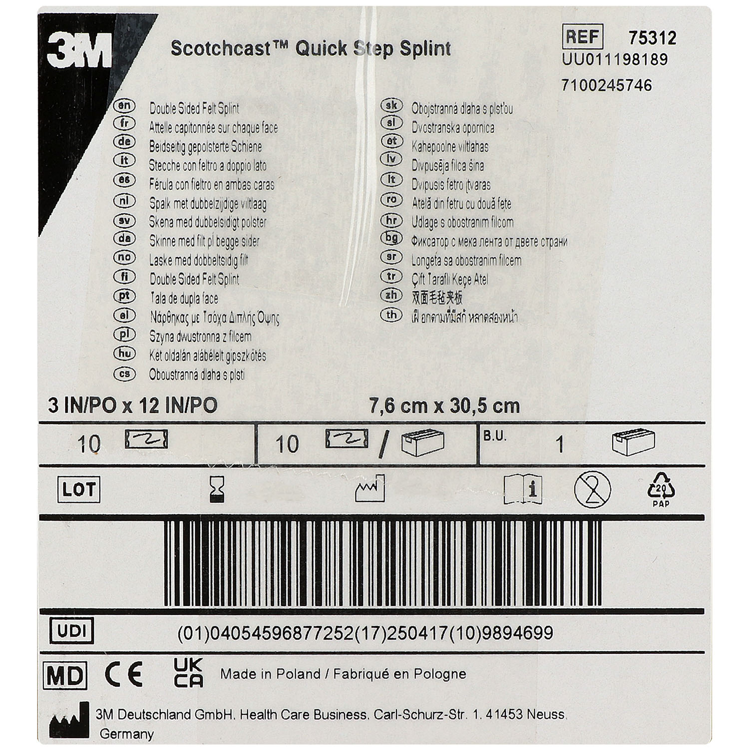3M Scotchcast Quick Step Splint