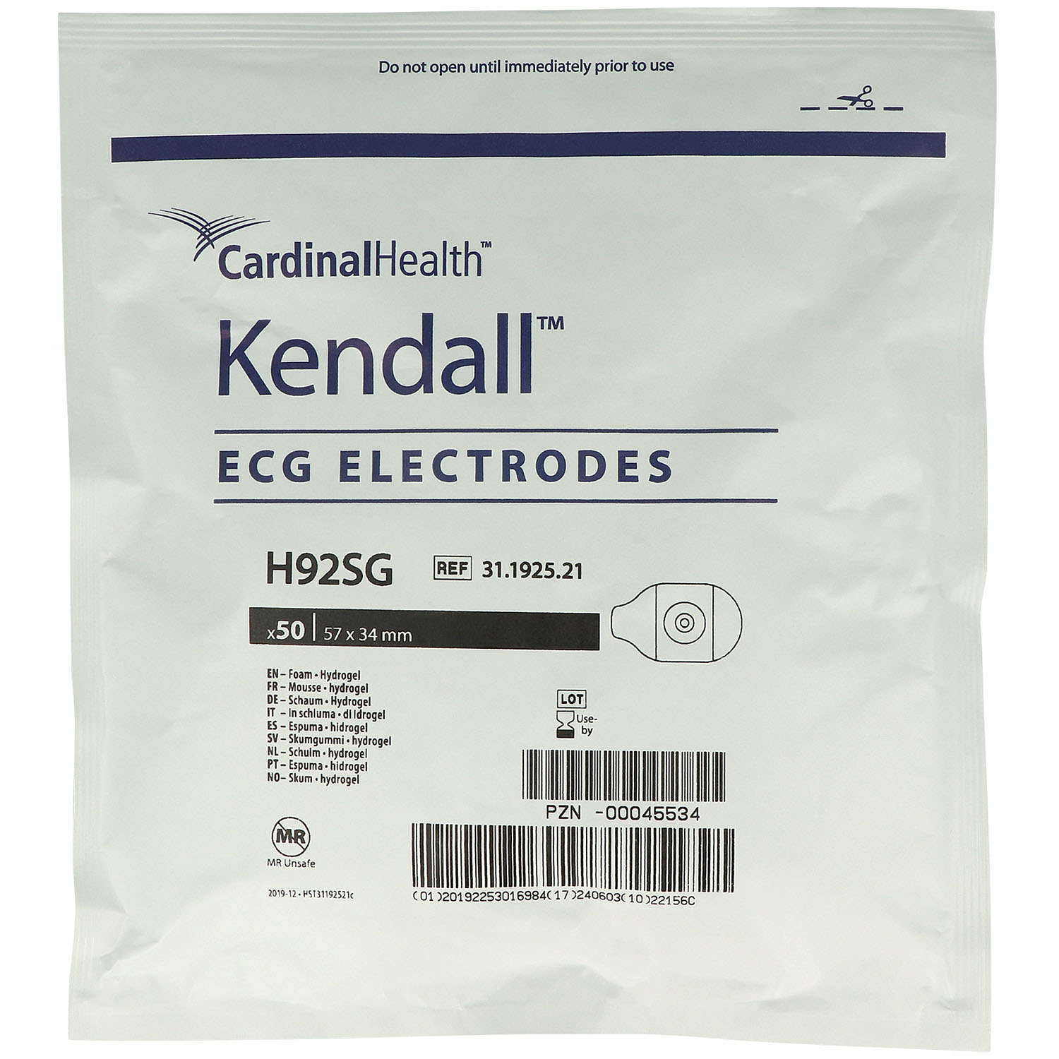 Arbo Einmal-Elektroden H92SG mit Hydrogel u. Ag/AgCI-Sensor  m. Druckknopf