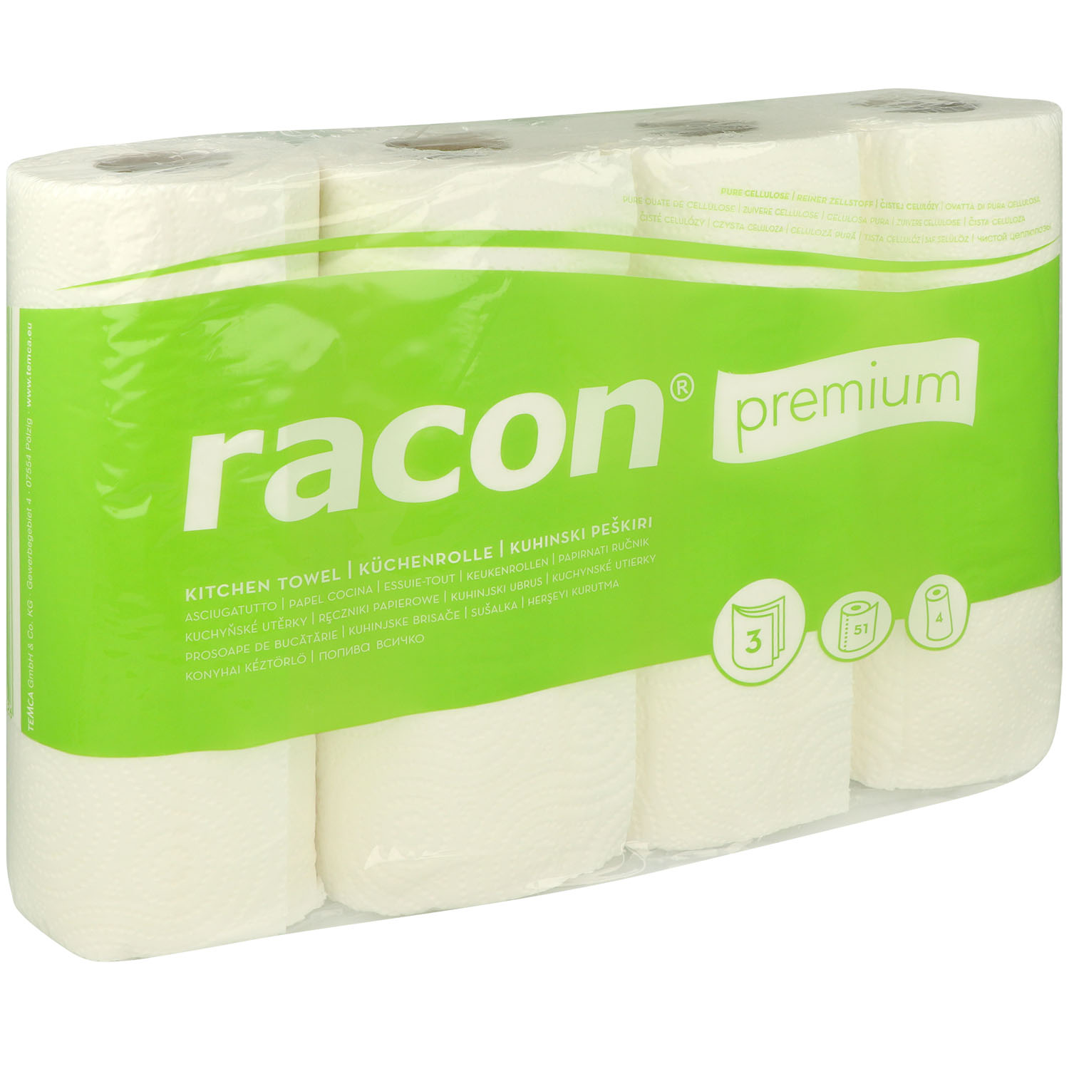 racon premium Küchenrolle, 3-lagig