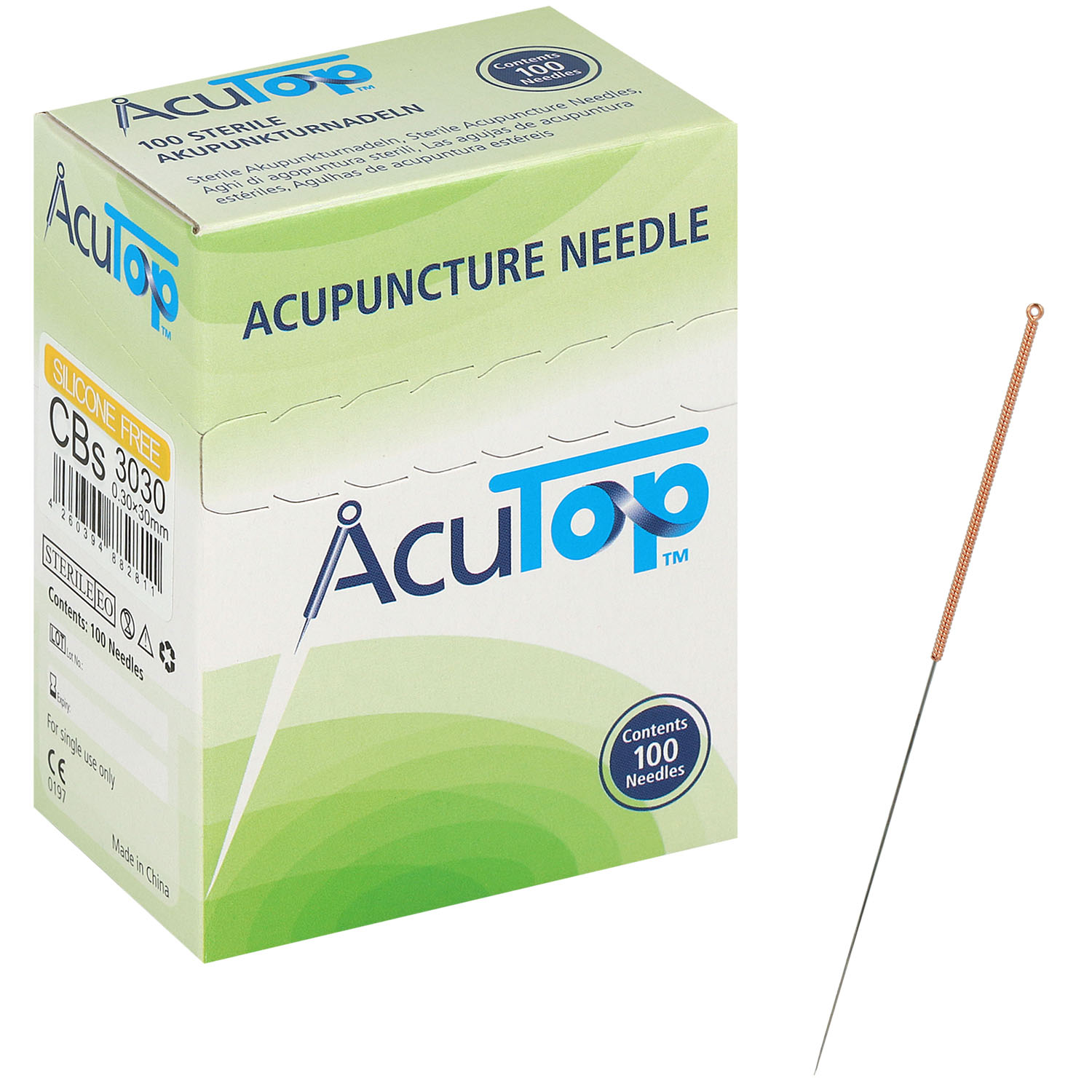 Akupunkturnadeln AcuTop CBs Type 0.30 x 30 mm - 100 St.