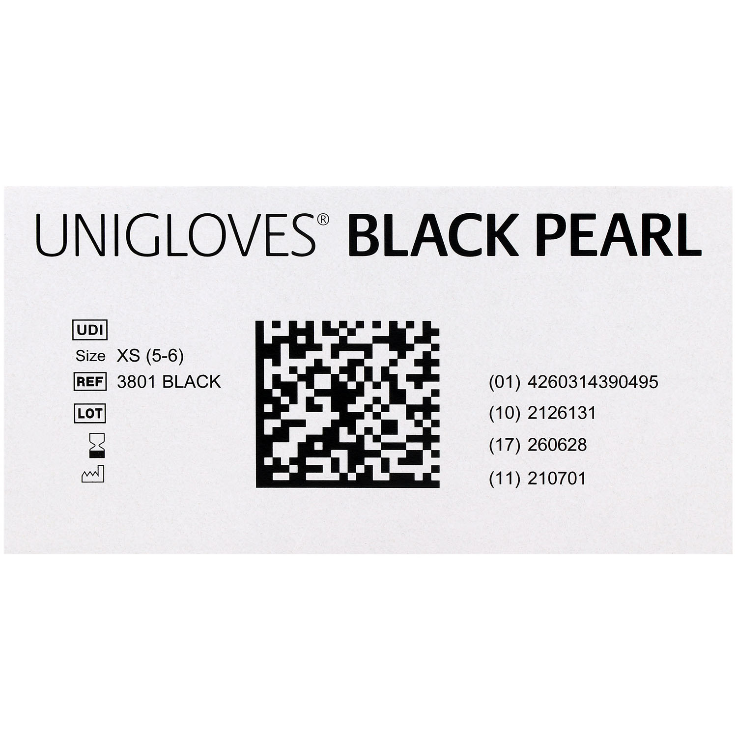 Unigloves BLACK PEARL Nitrilhandschuhe, puderfrei, schwarz