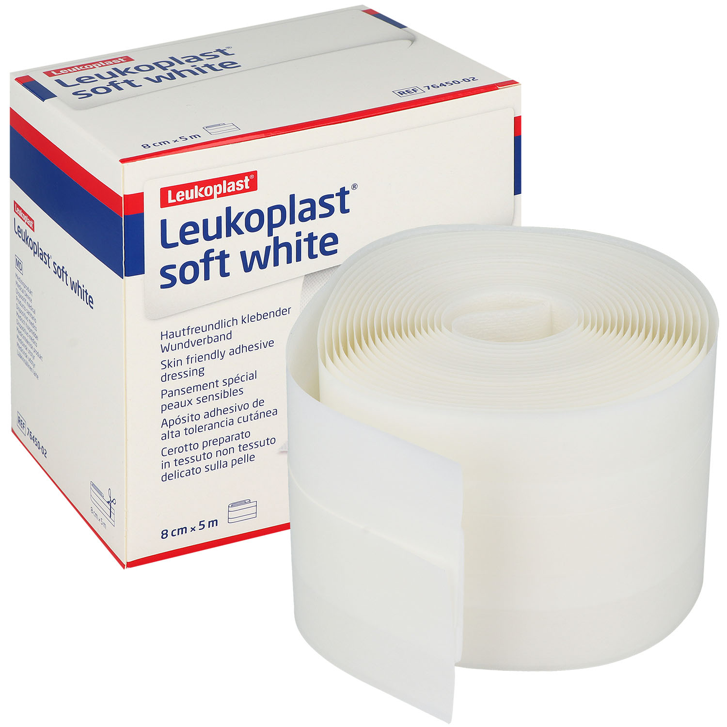 LEUKOPLAST soft white 8 cm x 5 m (1 Stück)