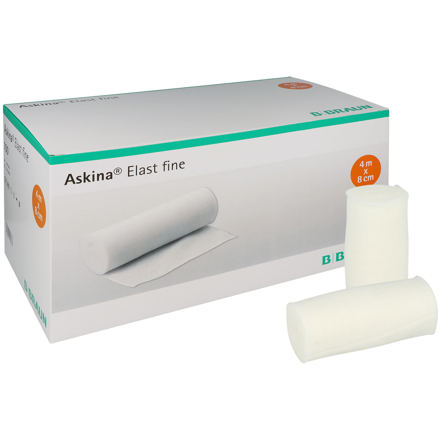 Askina Elast fine Mullbinde 4 m x 8 cm - 100 Stück