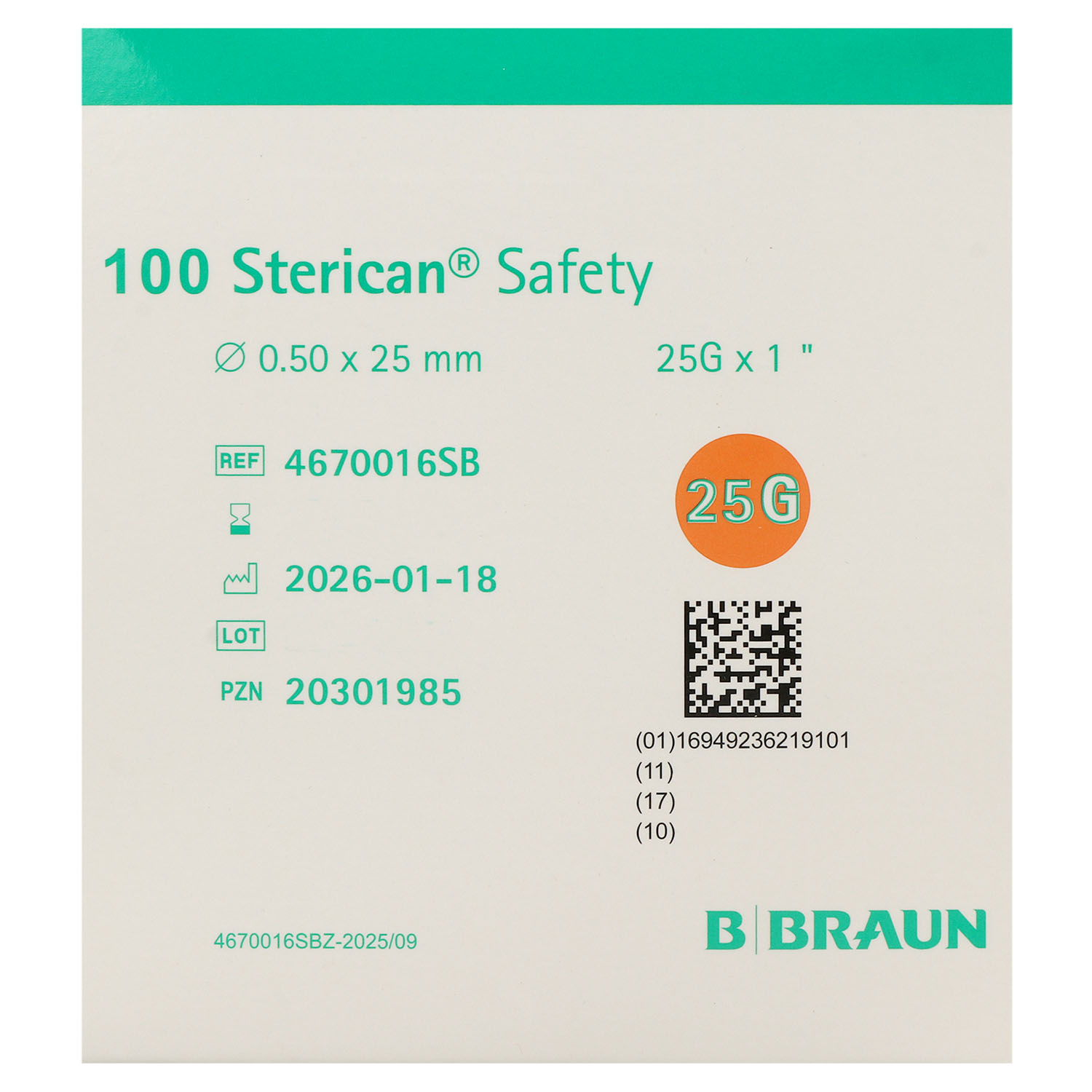 Sterican Safety Sicherheits-Einmalkanülen - 100 St.