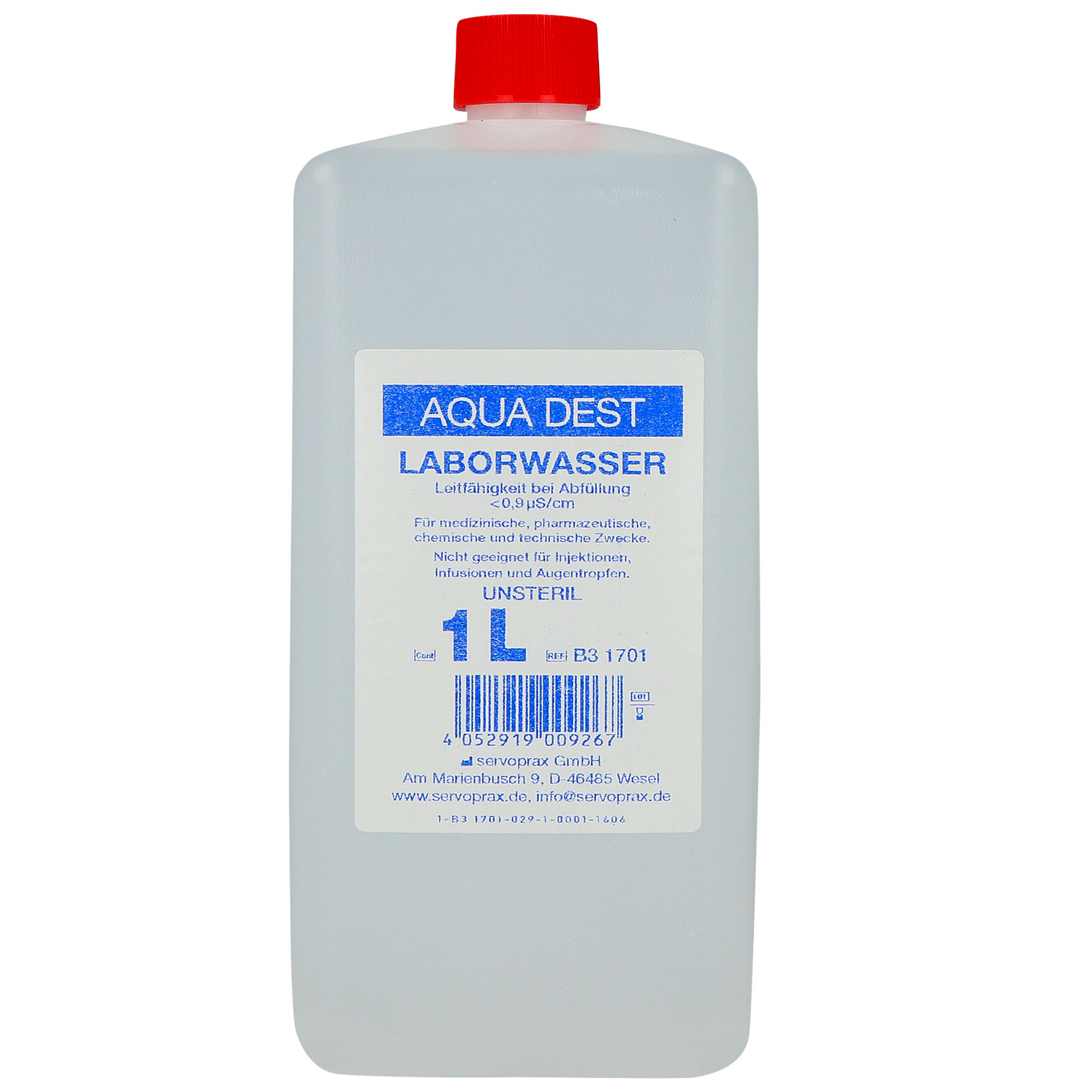 Aqua Dest,  destilliertes Wasser