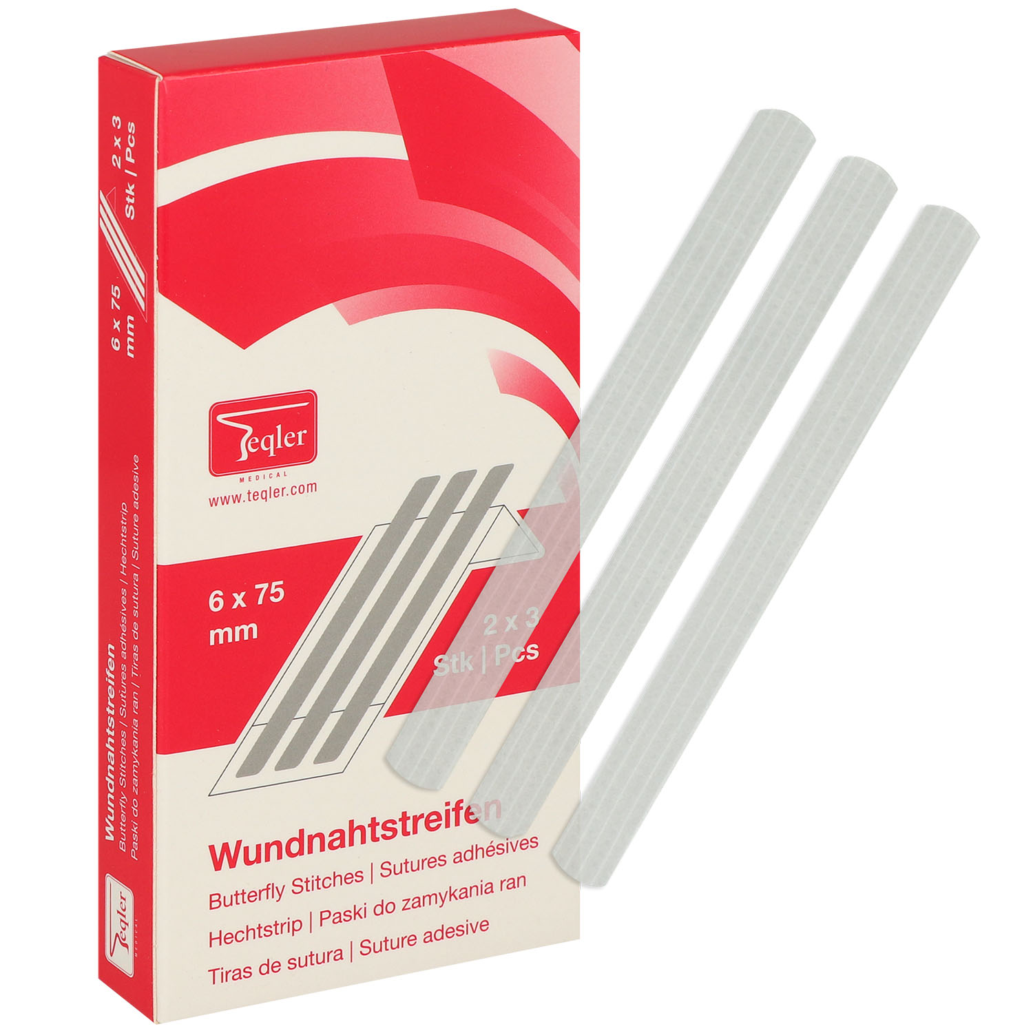 Teqler Wundnahtstreifen 6 mm x 75 mm - 6 St