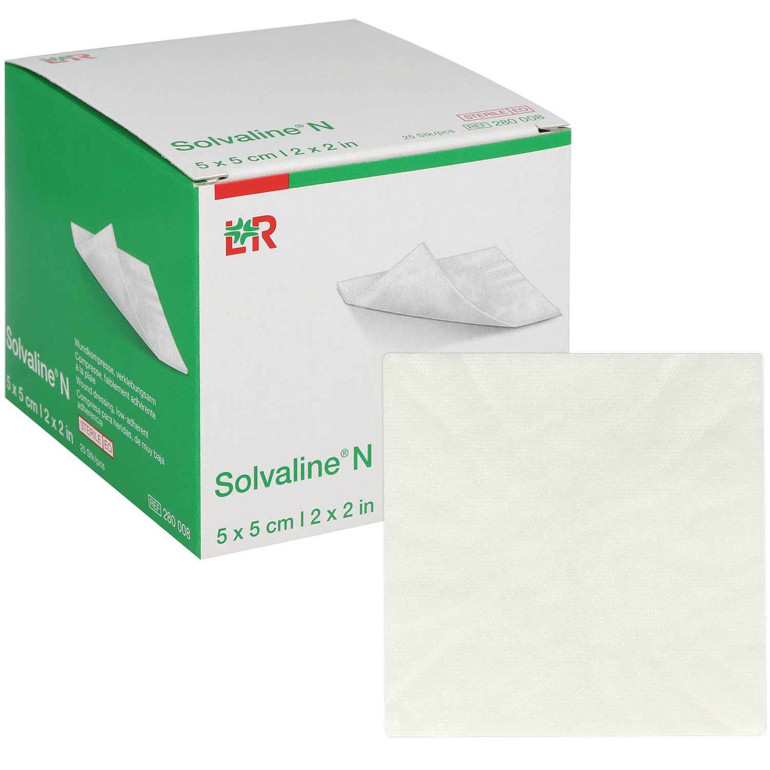 Solvaline N 5 x 5 cm - 25 Wundkompressen