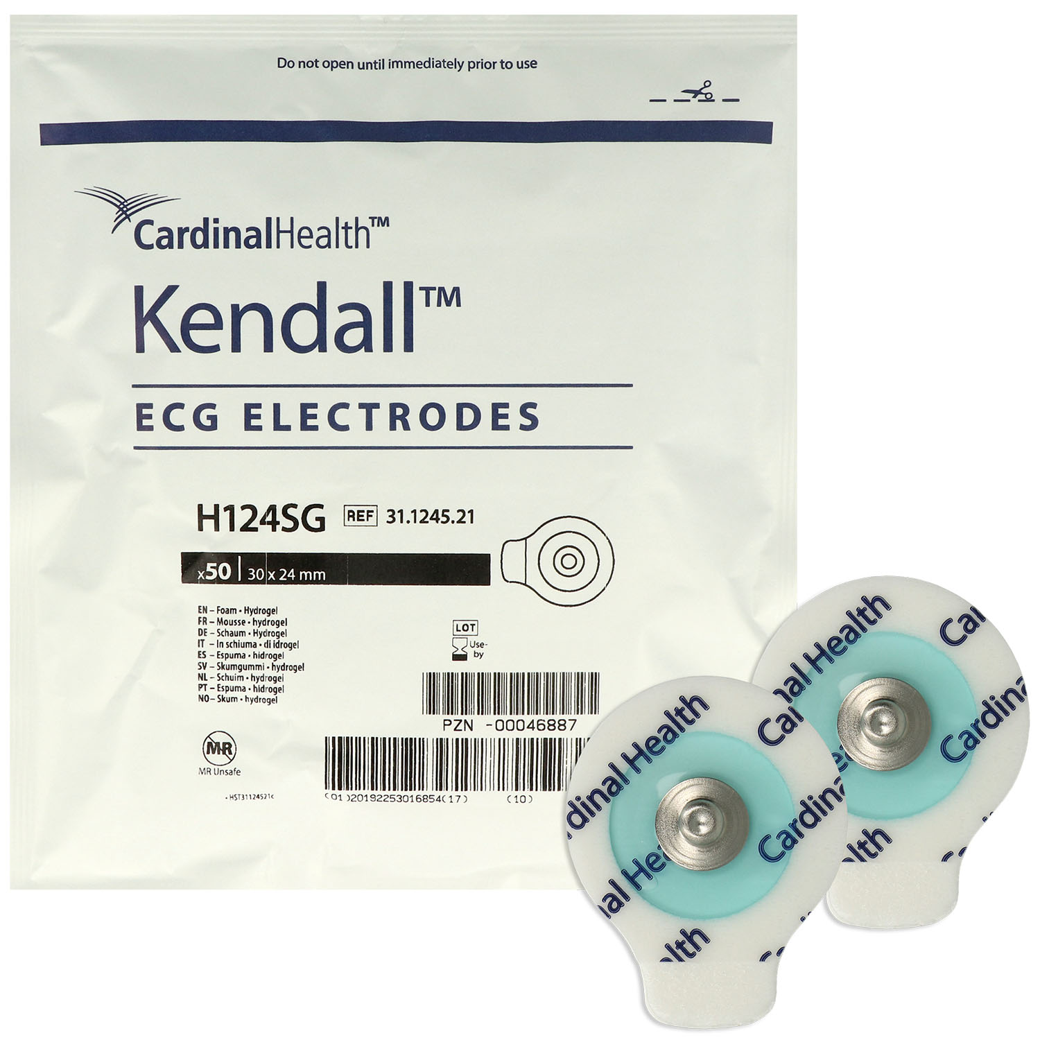 Kendall Einmal-Elektroden mit Hydrogel H124SG 24mm