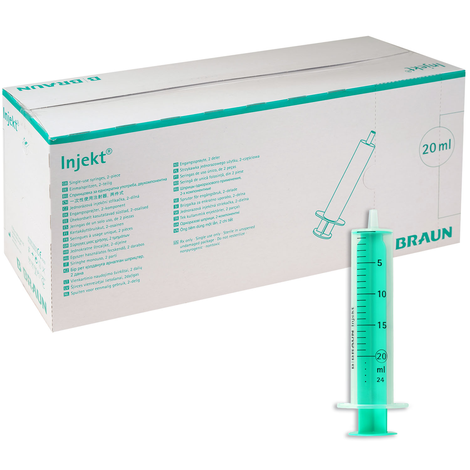 Injekt solo 20 ml Einmalspritzen exzentrisch (100 St.)