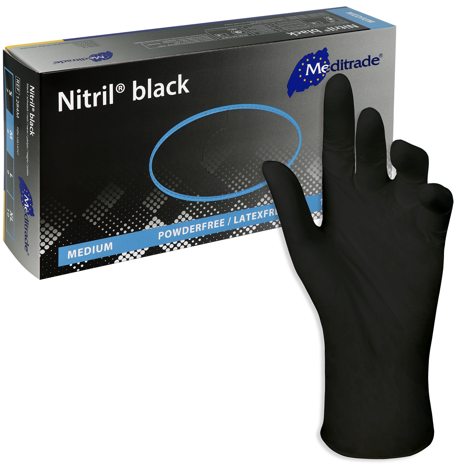 Nitril Black Nitrilhandschuhe puderfrei schwarz - Gr. M