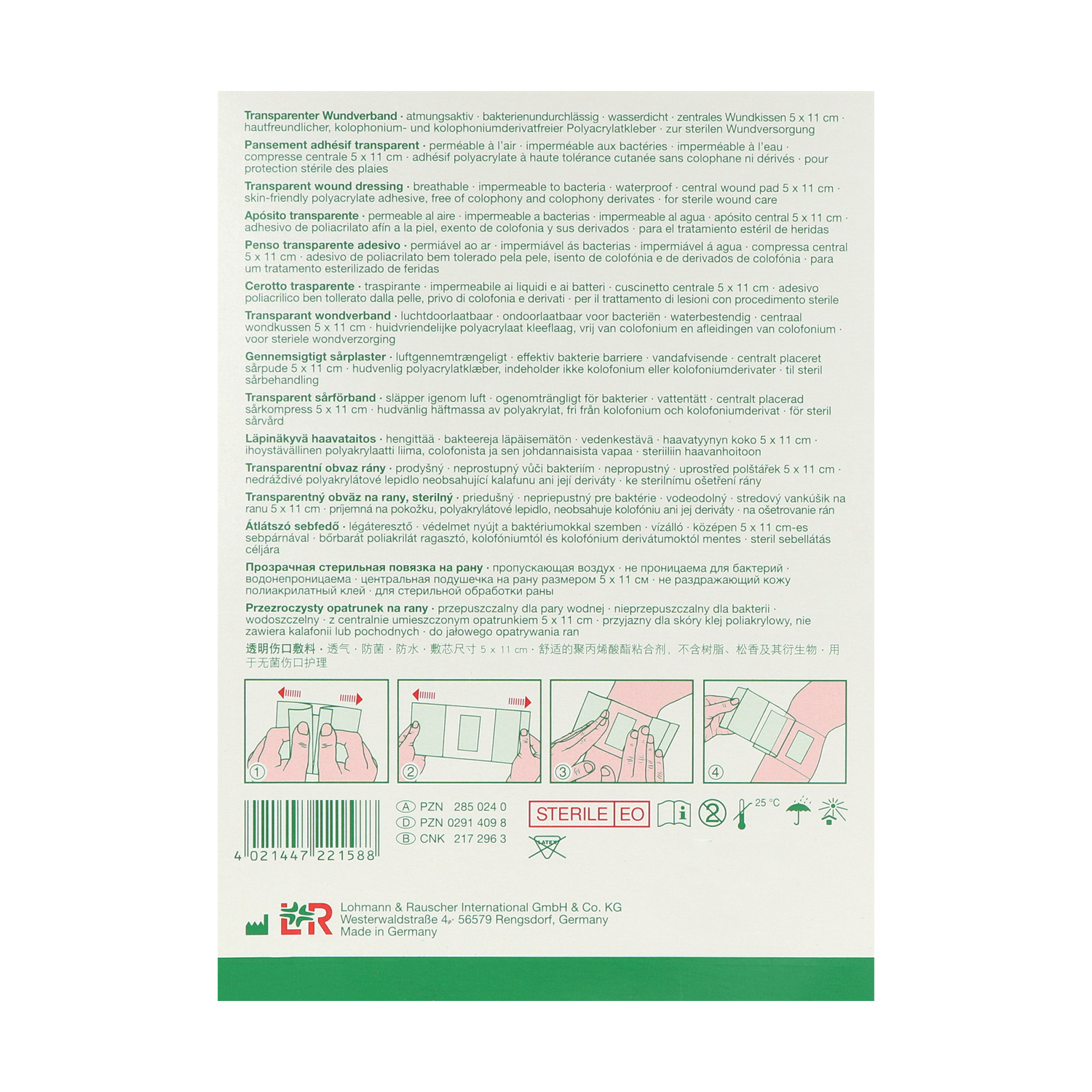 Curapor Wundverband, steril, transparent
