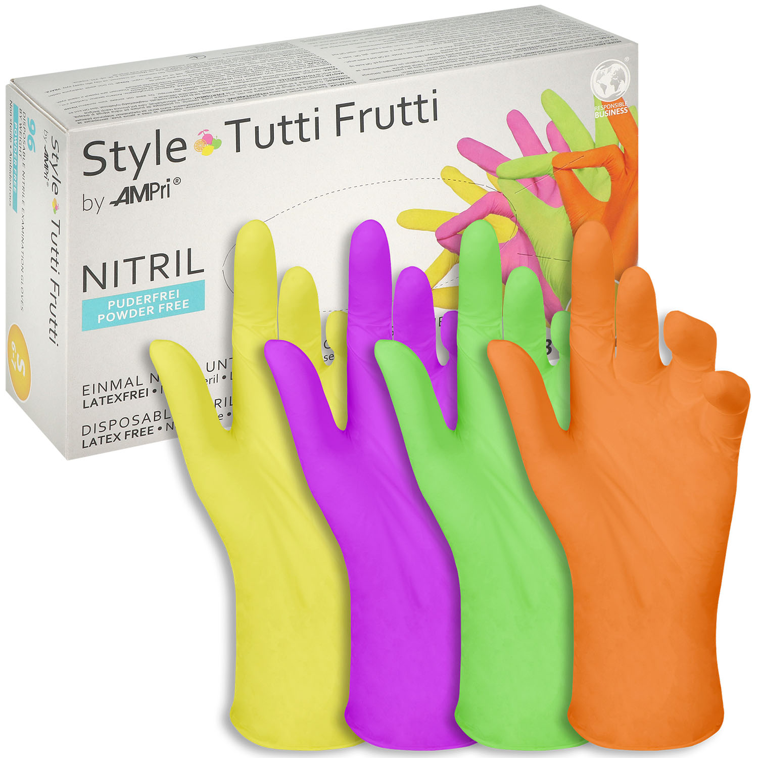 Style Tutti Frutti Nitrilhandschuhe - Gr. S