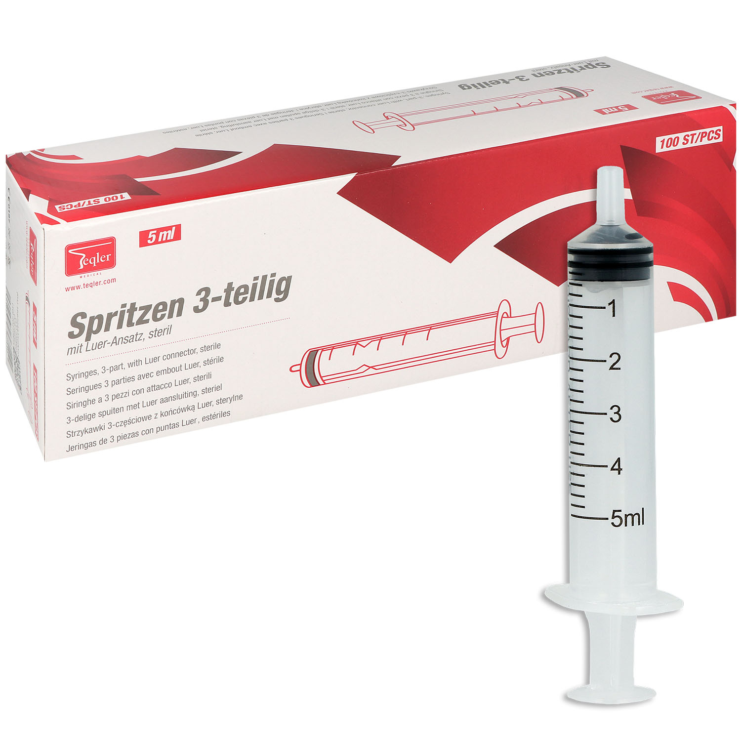 Teqler Einmalspritze 3-teilig