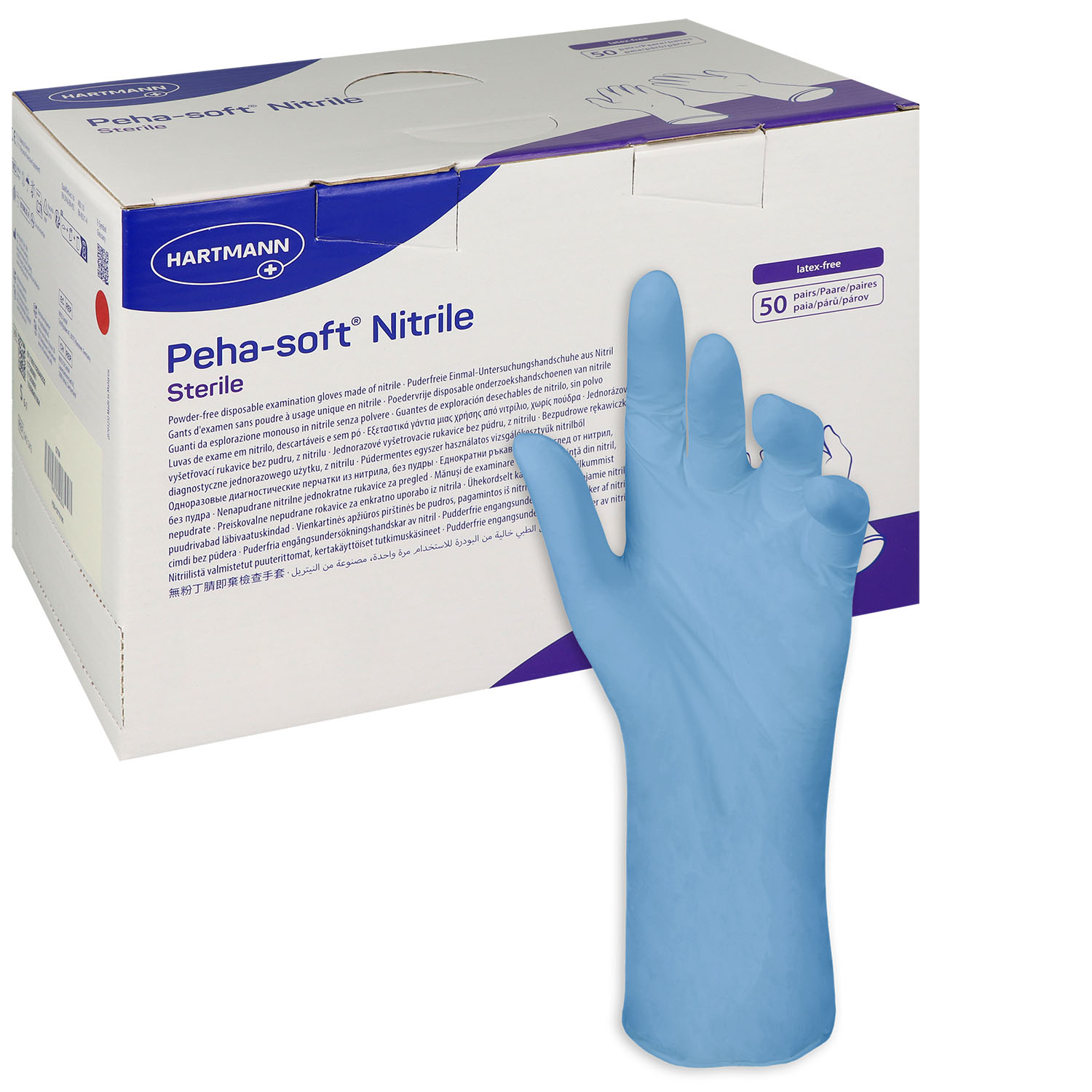 Peha-soft Nitrile Sterile Untersuchungshandschuhe, latexfrei, puderfrei