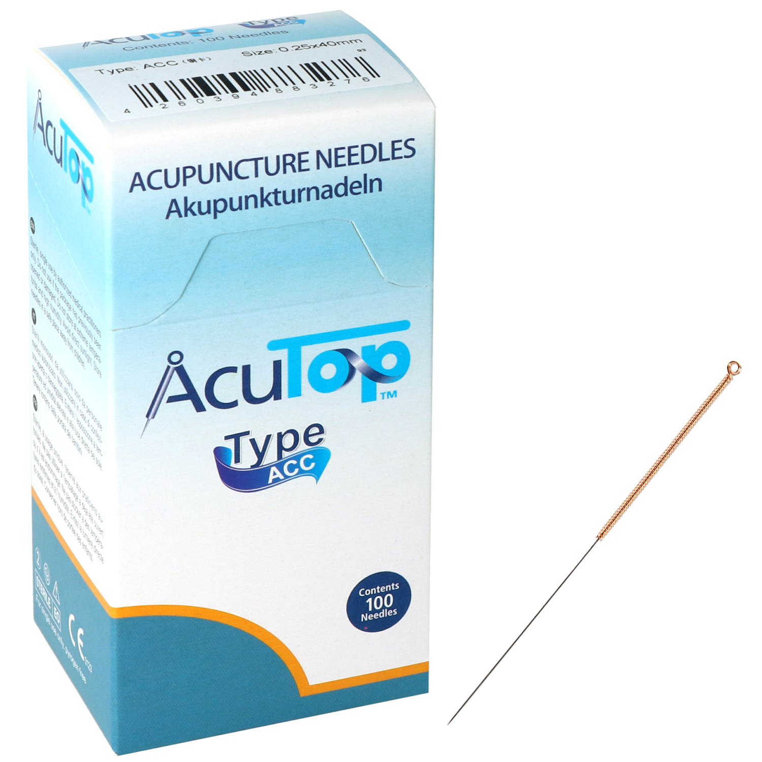 AcuTop Typ ACC 0,25 x 40 mm - 100 Akupunkturnadeln