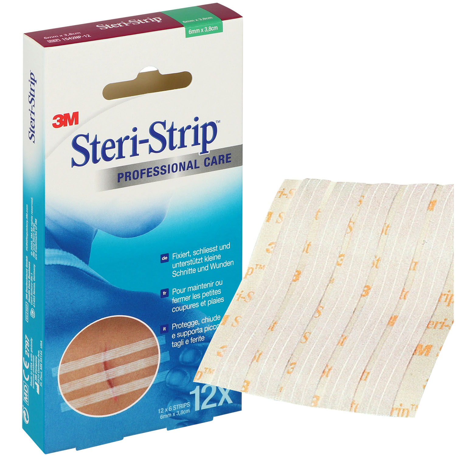 3M Steri-Strip 6 x 38 mm - 12 x 6 Stück
