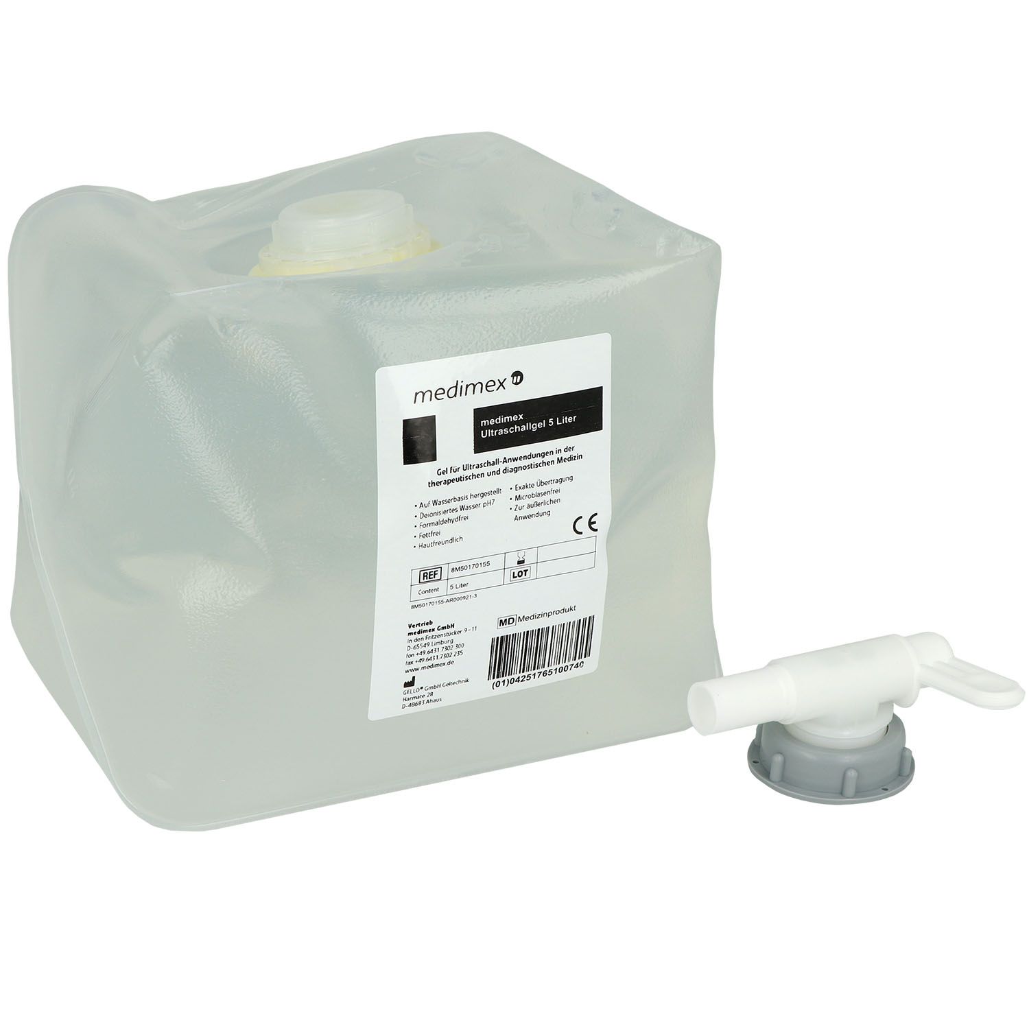Ultraschallgel 5 Liter Cubitainer inkl. Auslaufhahn