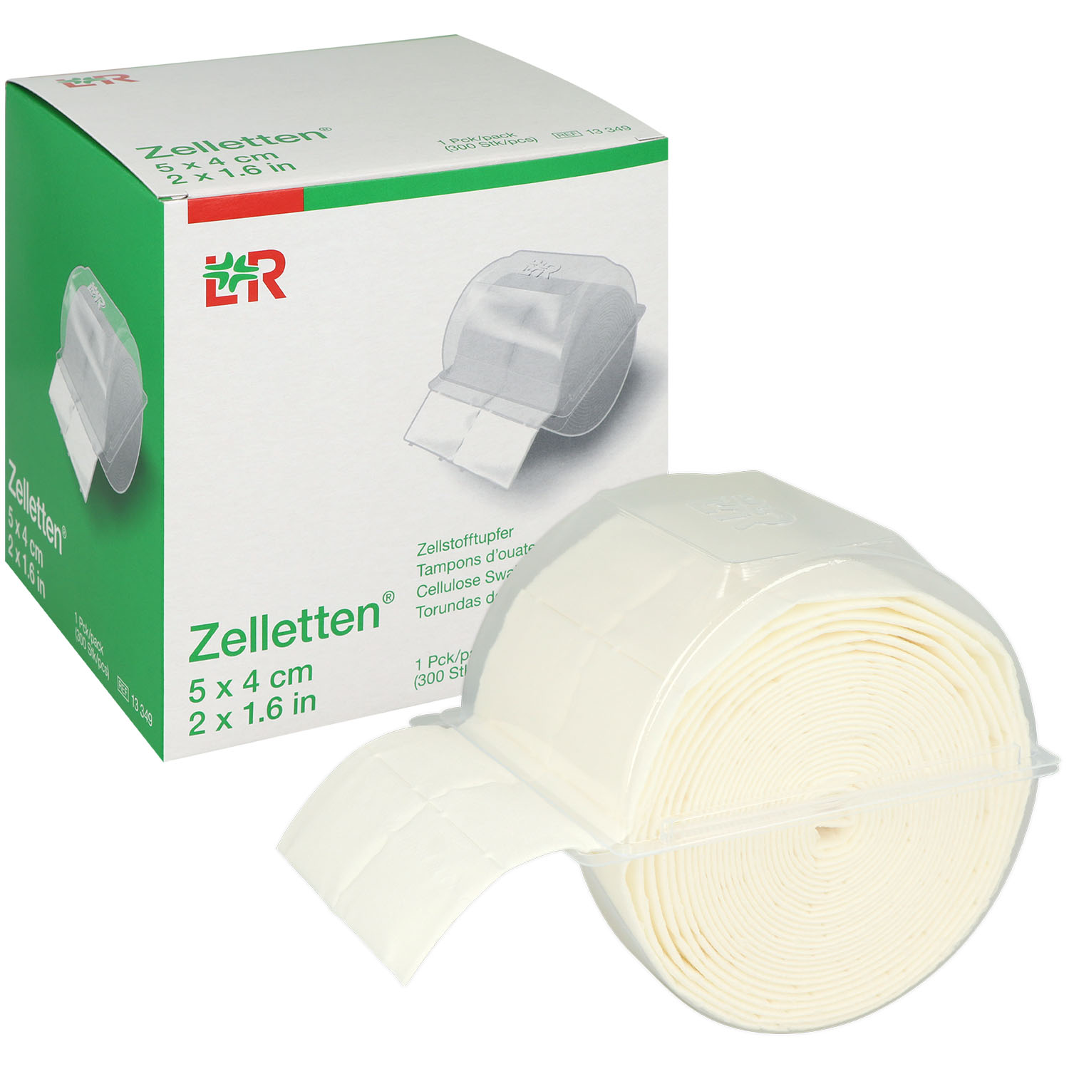 Zelletten Zellstofftupfer Rolle 300 St. unsteril - 4 x 5 cm