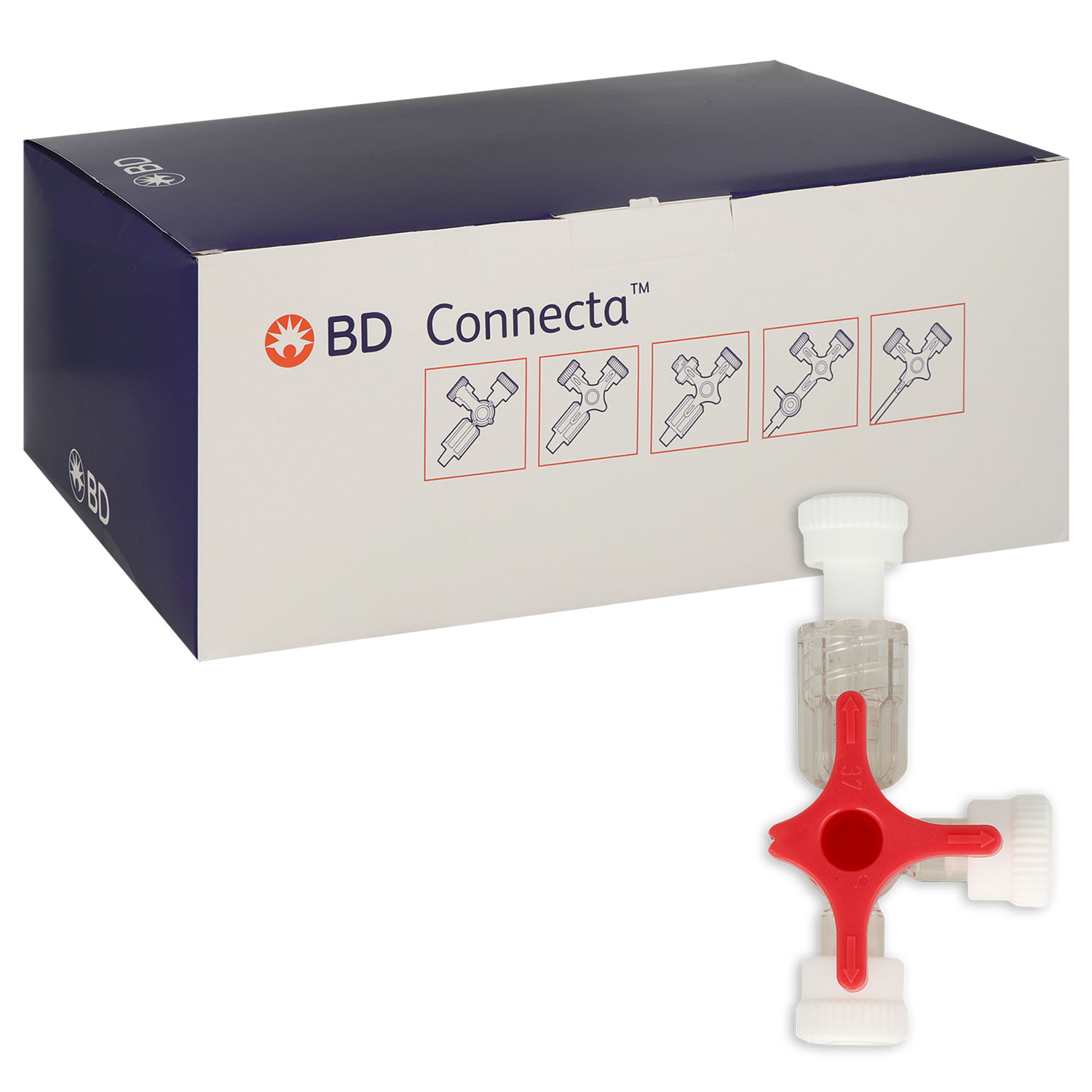 BD Connecta Dreiwegehahn, ohne Schlauch