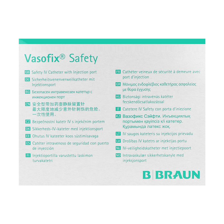 Vasofix Safety, Sicherheitsvenenverweilkanüle mit Zuspritzport