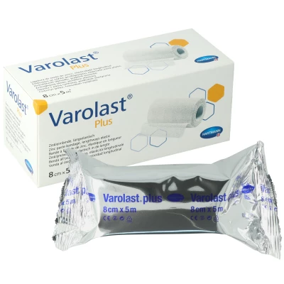 Zinkleimbinde von Varolast vor einer Verpackung