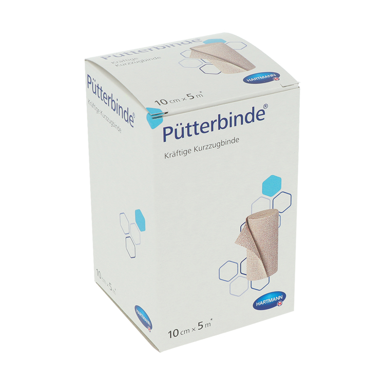 Pütterbinden Kurzzugbinden 10 cm x 5 m - 1 St. einzeln in Faltschachtel