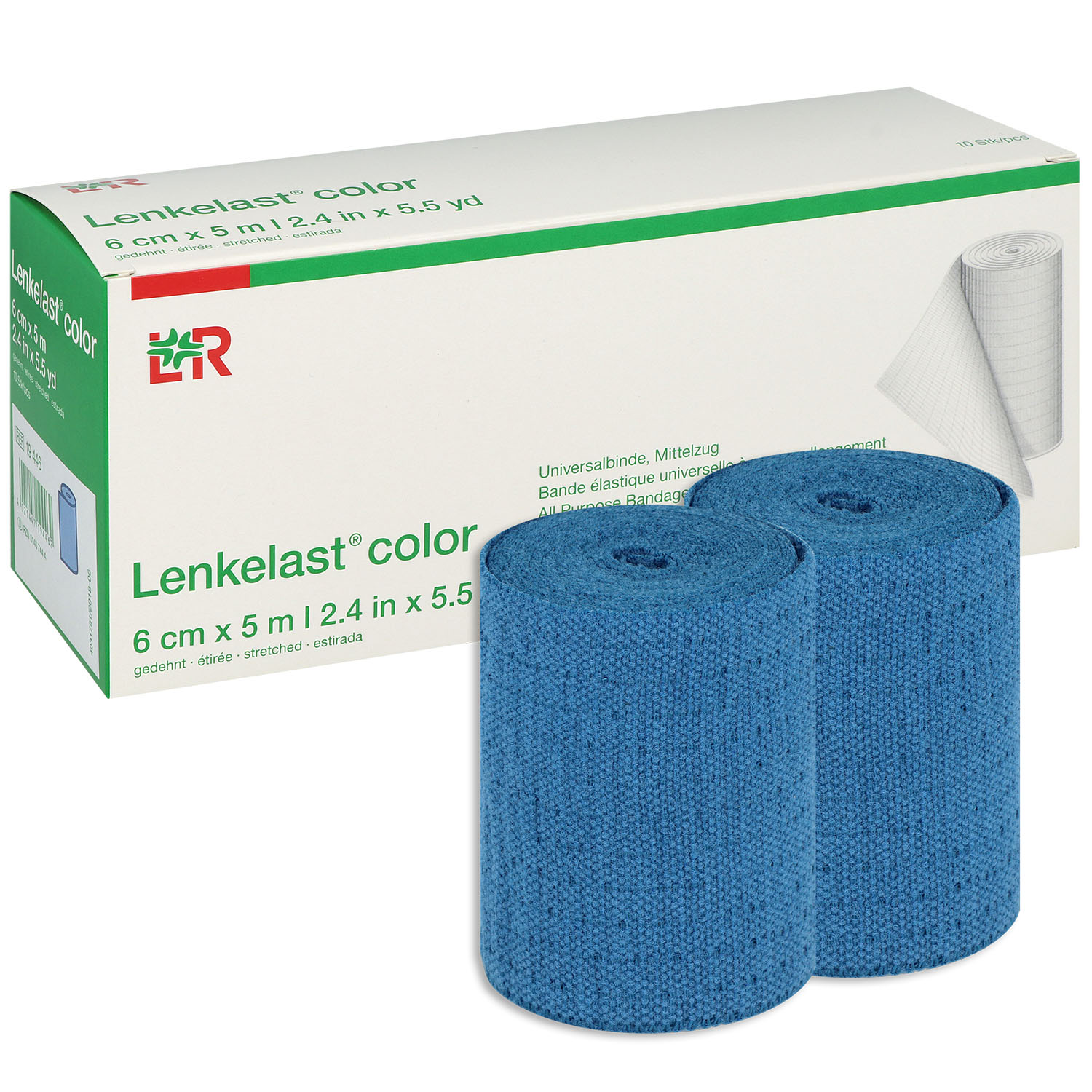 Lenkelast color - blau - 6 cm x 5 m - 10 St.