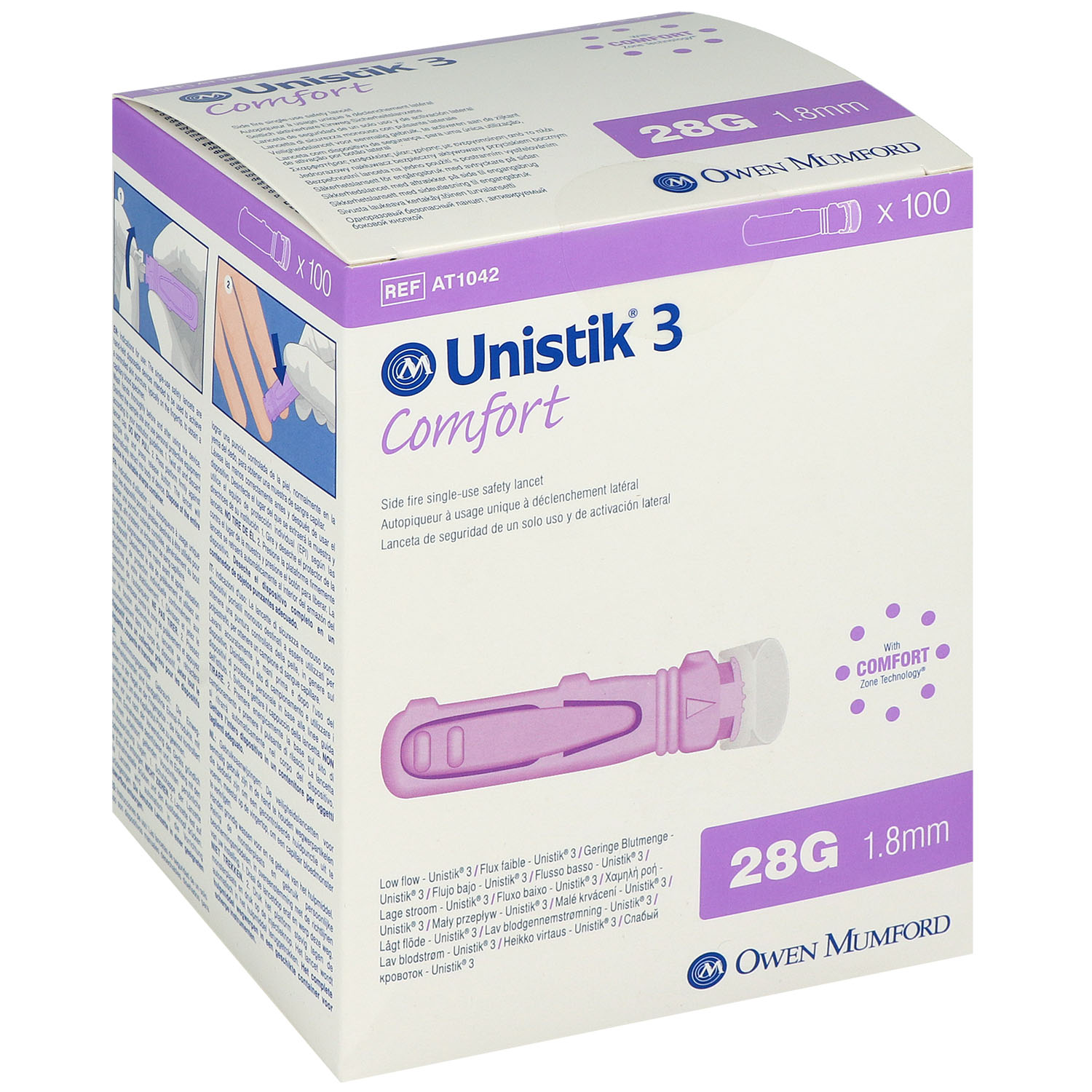 Unistik 3 Sicherheitsblutlanzetten Comfort - Einstichtiefe 1.8 mm