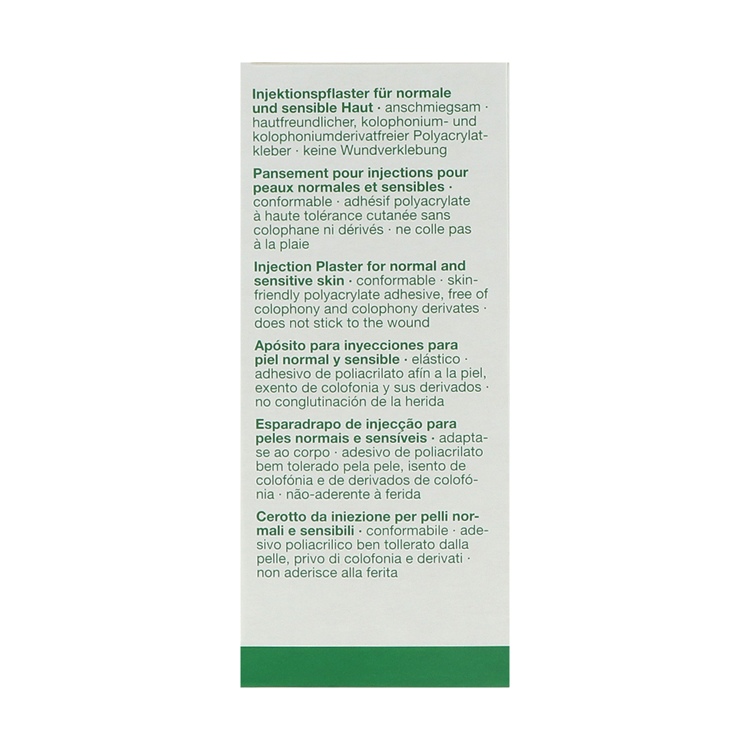 Curaplast sensitiv, Vliespflaster, Injektionspflaster